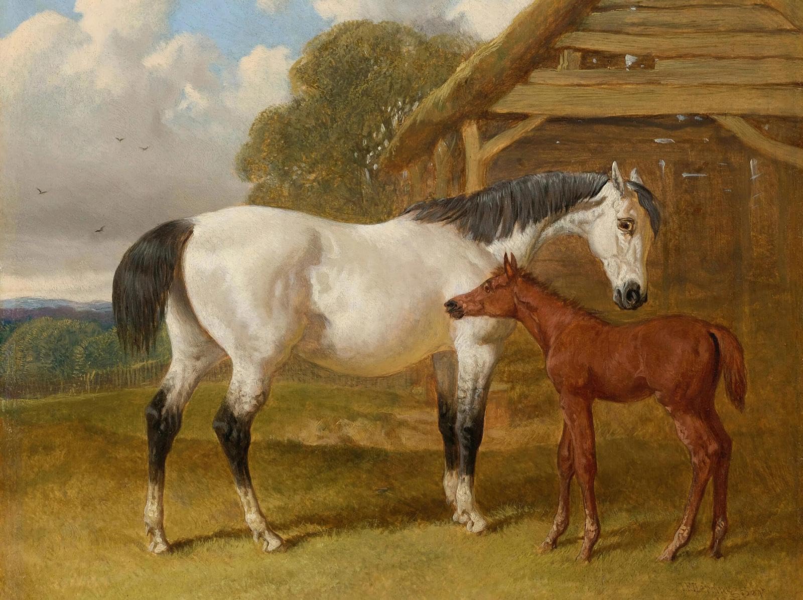 Baibexing Vintage Horse Canvas Painting Wall Art Classic Equestrian & Farm Horse Poster Prints For Rustic Home Decor A6 30X40Cm Unframed
