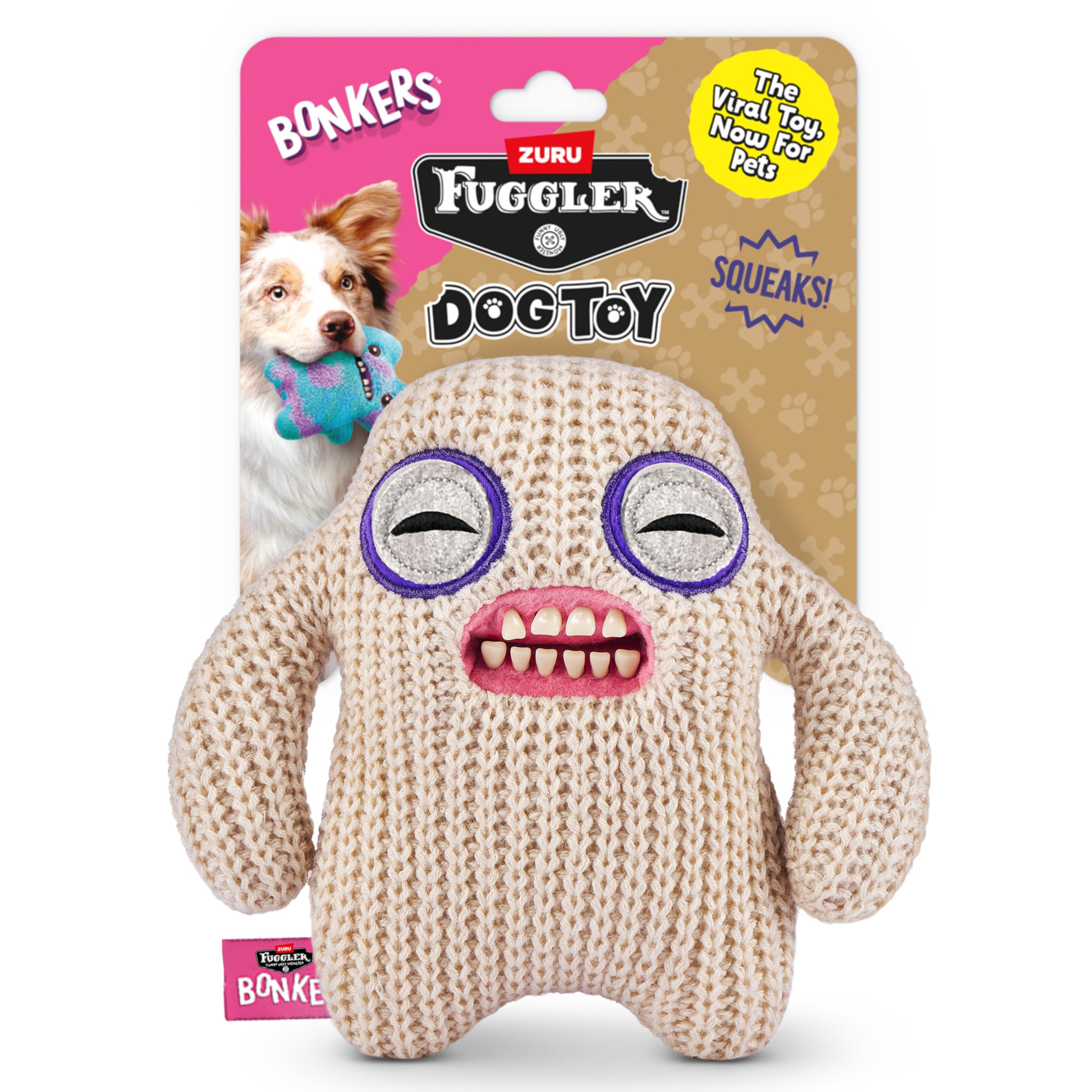 streethugs Not To Be Fu•?ed With プレスミス盤 Bonkers Fugglers Pet Toys – Mr. Needles (creme) – Brinquedo para