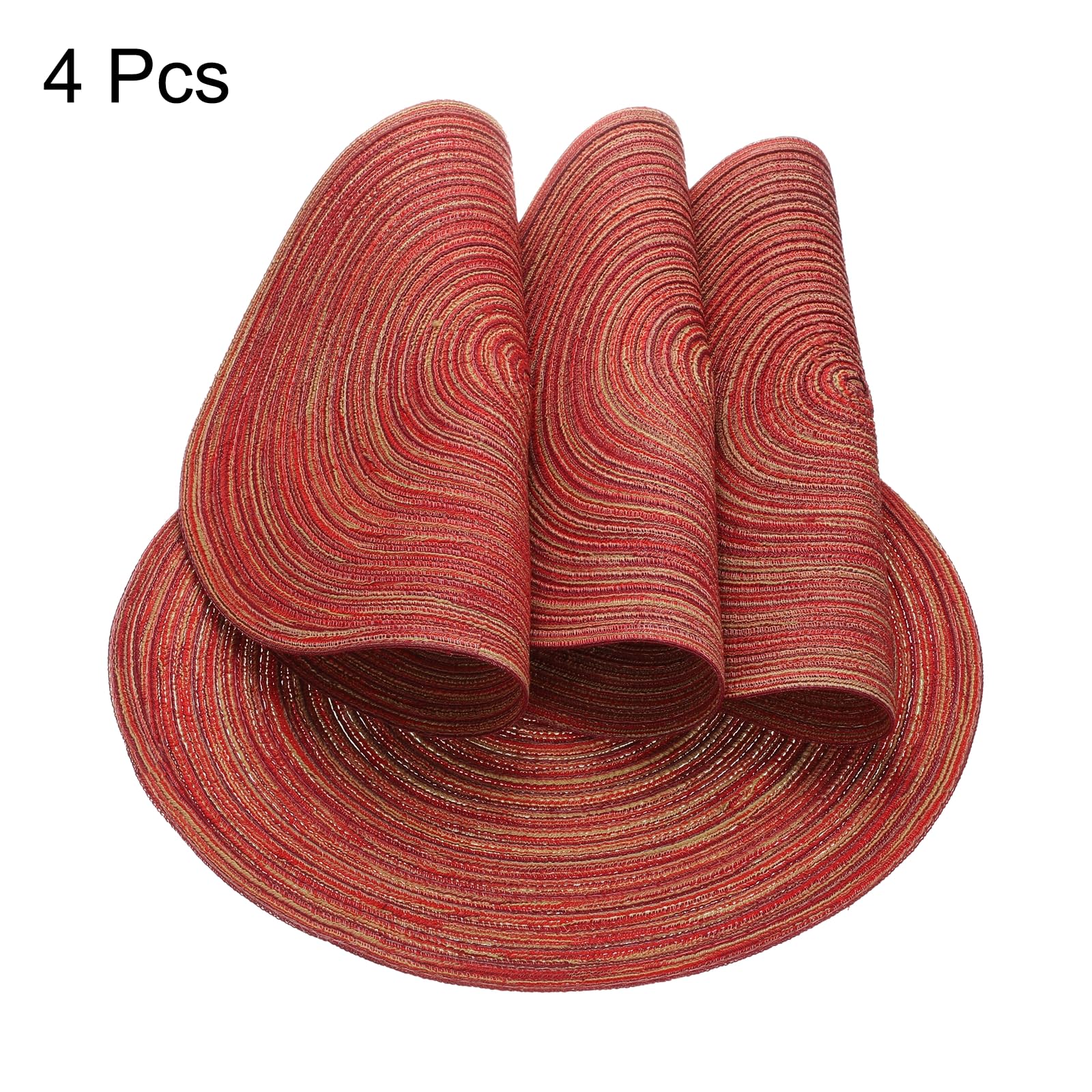 Ensemble De 4 Sets De Table Ronds TresséS Sets De Table ColoréS DéCoratifs 2824