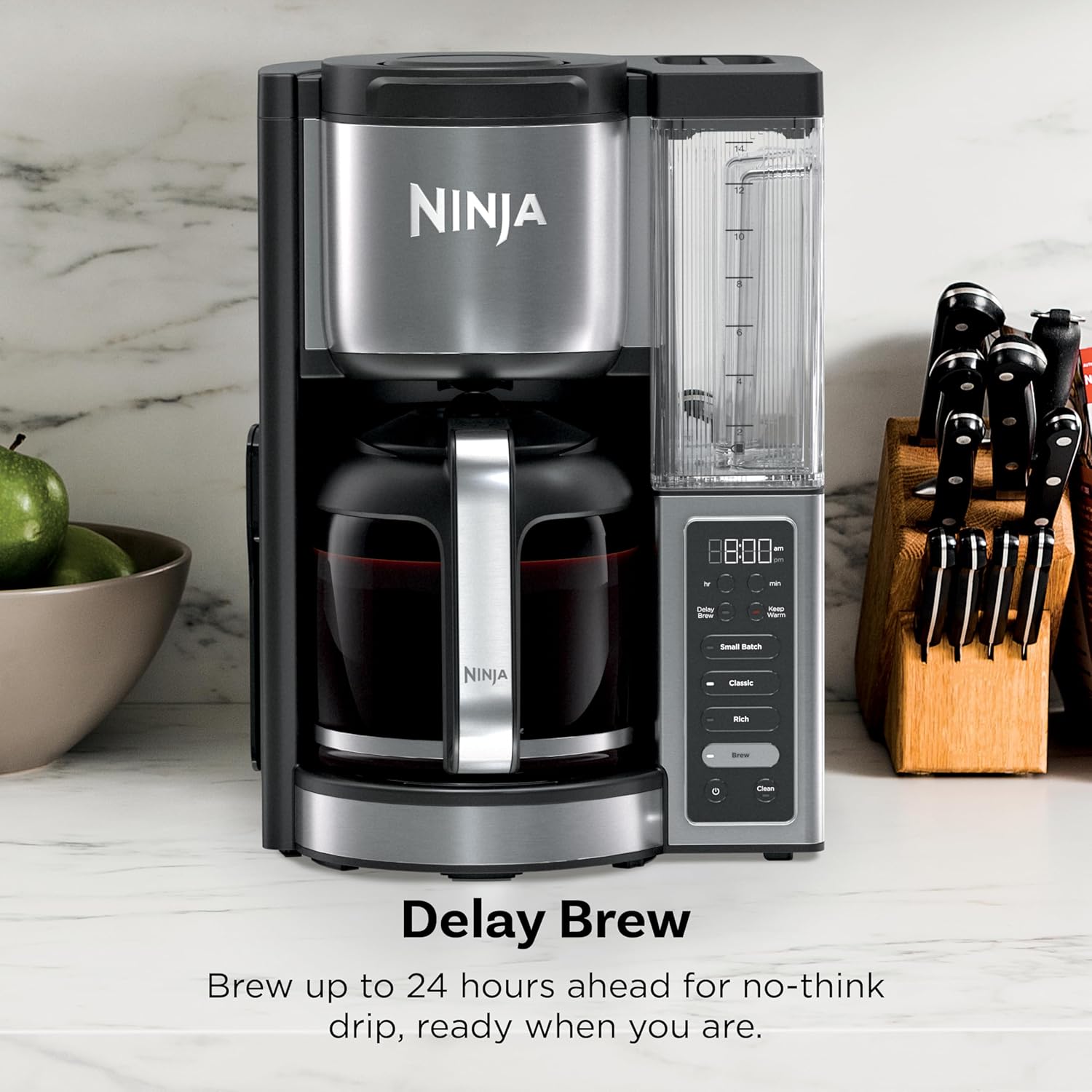 Ninja Fresh Brew™ Drip Coffee Maker | Programmable 14Cup Glass Carafe, Brew Classic & Rich, 70oz Removable Water Reservoir | Small Batch, Delay Brew, Adjustable Warming Plate | Stainless Steel | CE451 - Image 6