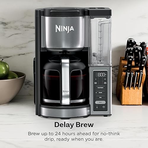Miniatura 6 de Ninja Fresh Brew Cafetera de goteo  Jarra de vidrio programable de 14 tazas, Brew Classic & Rich, Depósito de agua extraíble de 70 onzas  Lote
