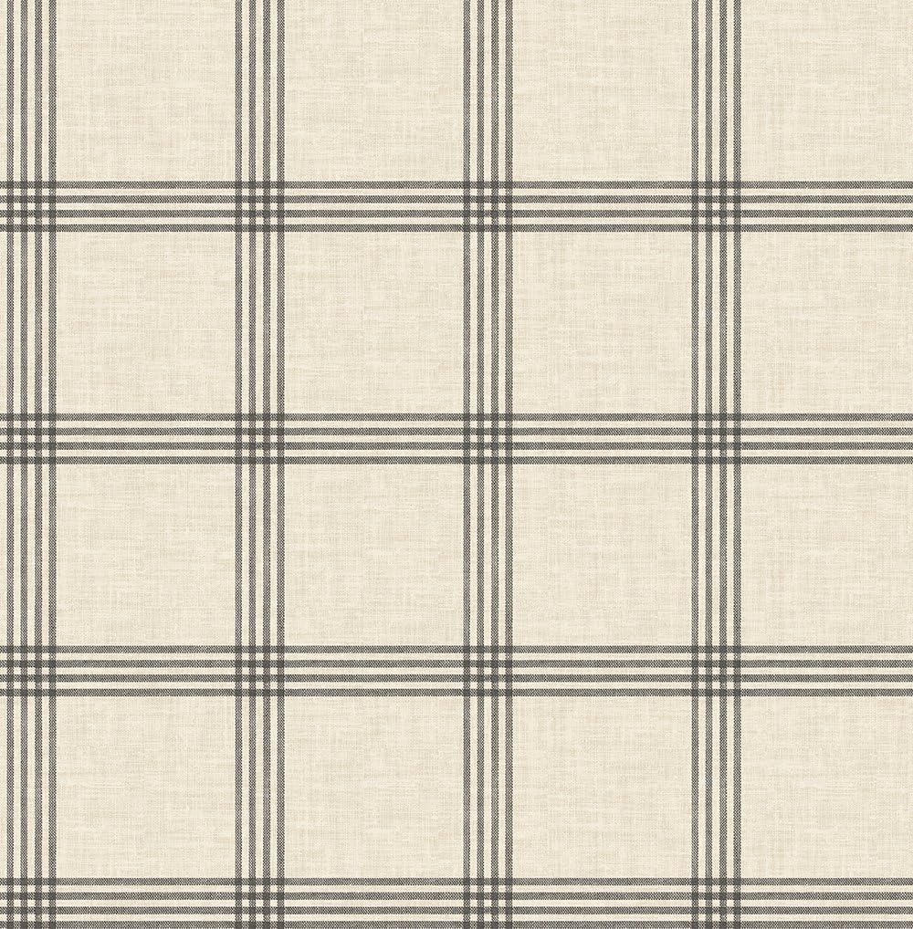 Chesapeake 3115-24478 Twain Plaid Wallpaper, Dove