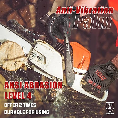 Miniatura 9 de HANDLANDY Paquete de 12 pares de guantes antivibración para hombres, acolchado SBR, guantes de impacto con protector TPR (mediano, amarillo)