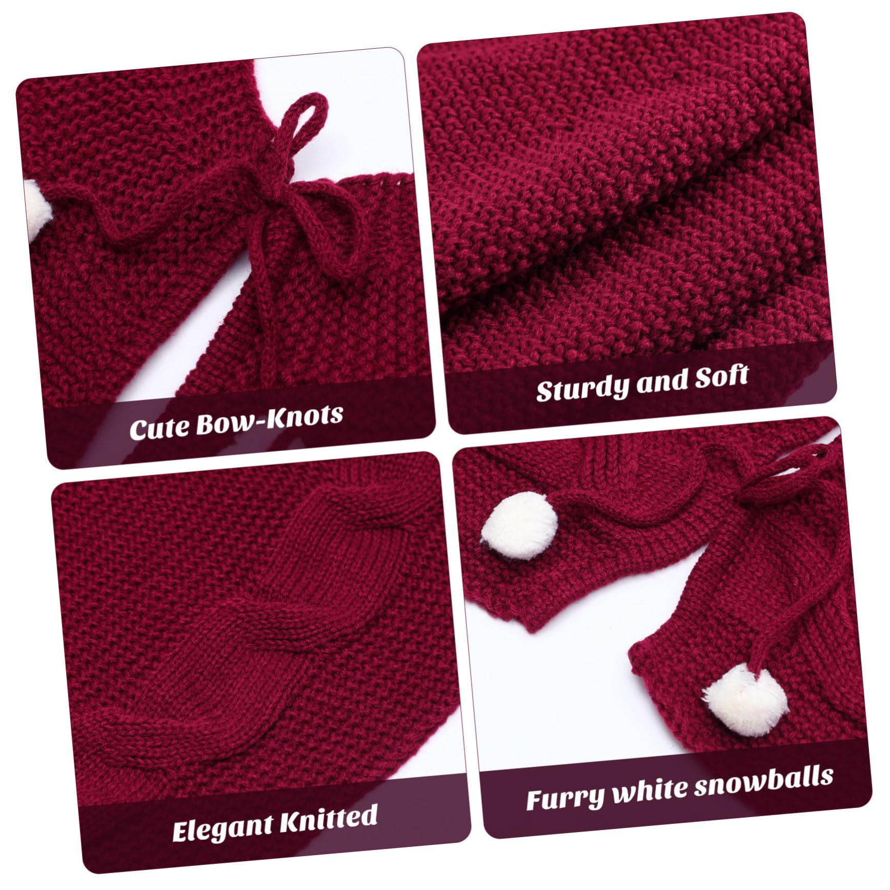 Weihnachtsbaumrock Imitation Gestrickte Wolle Rot 120cm Weihnachtsbaumschürze Weihnachtsdeko Für Zuhause Und Geschäft