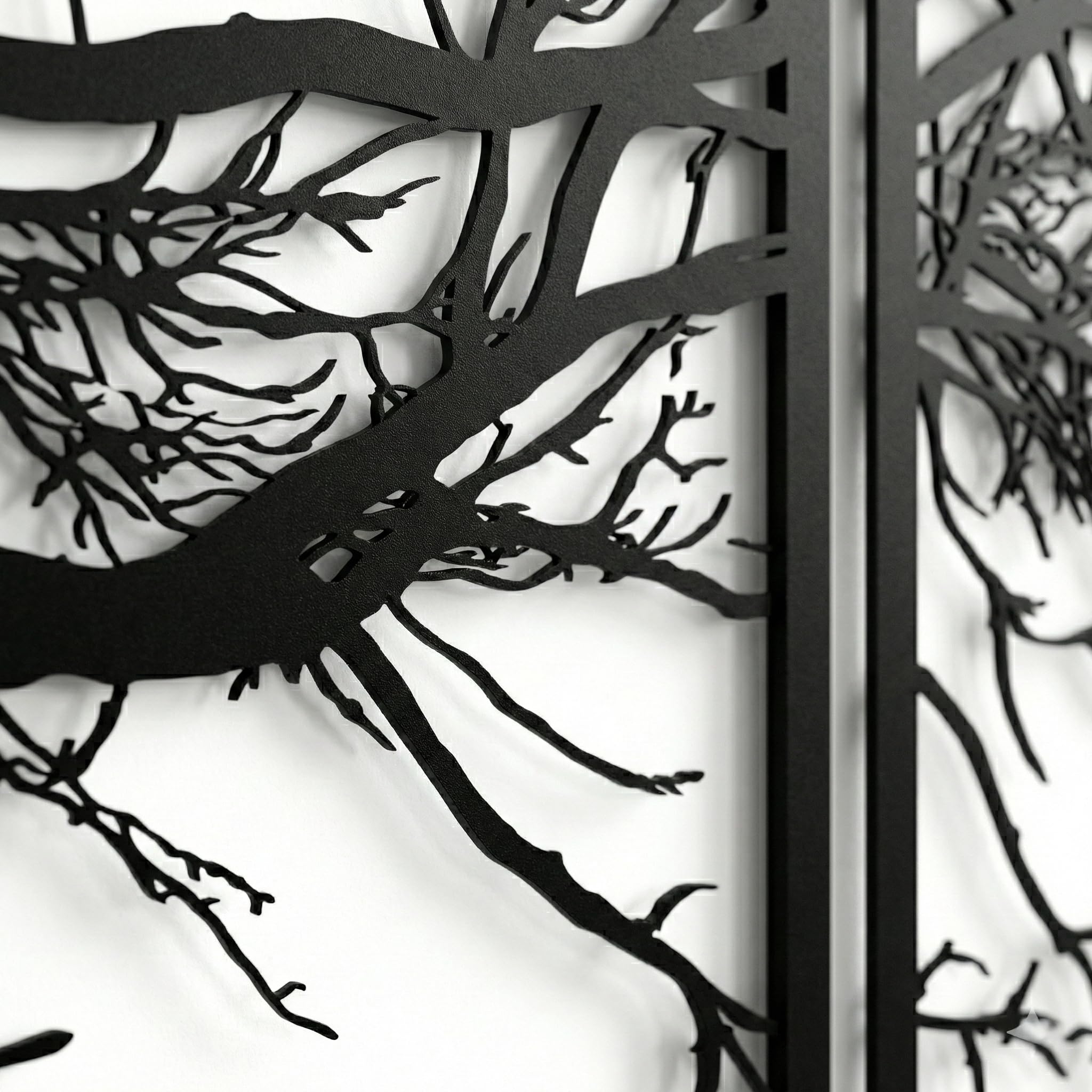 DEKADRON Arte de Pared de Metal, árbol de la Vida, 4 Piezas, Arte de Pared de Metal, Cartel de árbol, decoración de Pared de Metal, decoración de Interiores