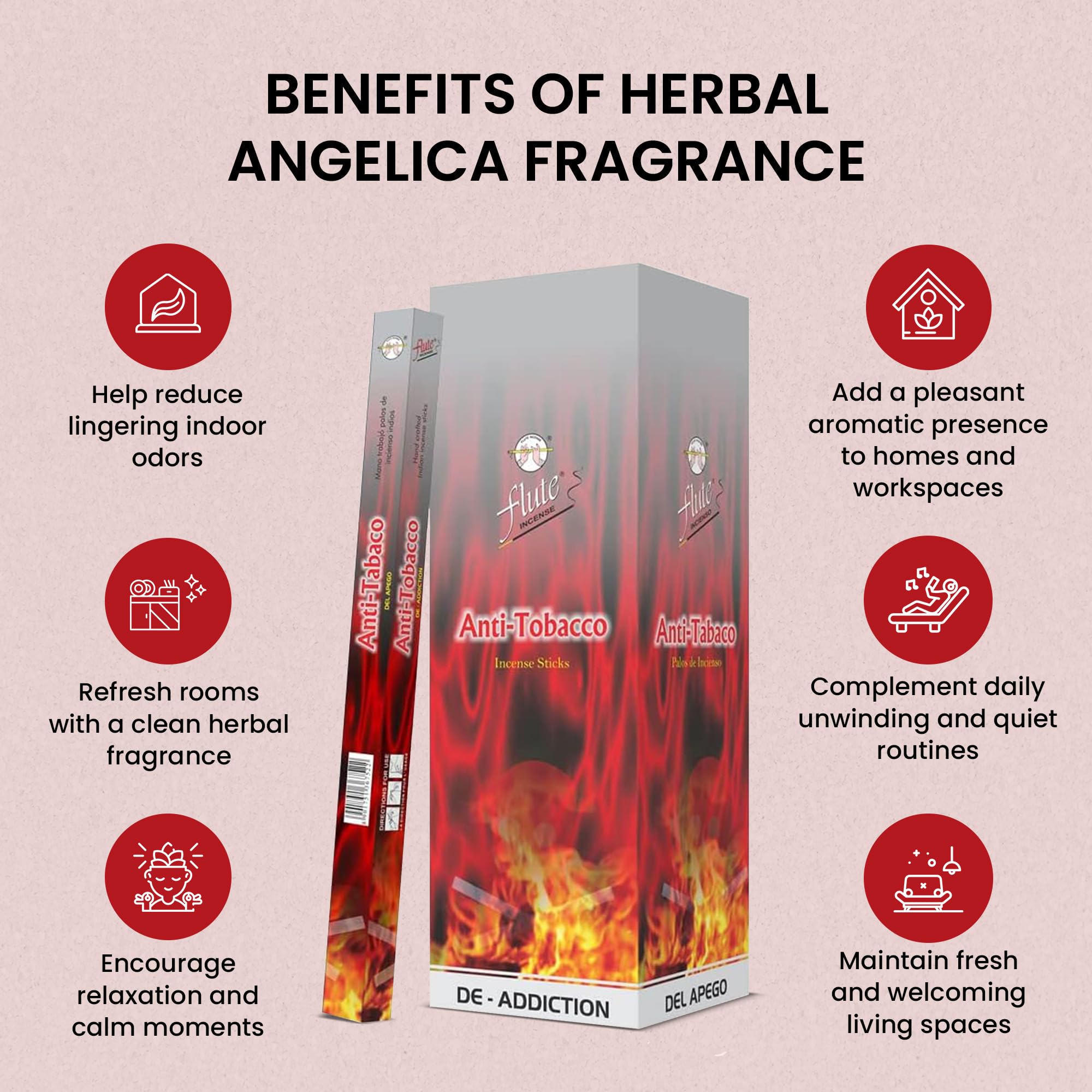 anti tobacco incense Amazon.com: Flute Anti-Tobacco Incense Sticks – Herbal Angelica Fragrance  for Fresh Living Spaces – 8 Sticks/Pack, 25 Packs/Box (9 Inch, 200 Sticks)