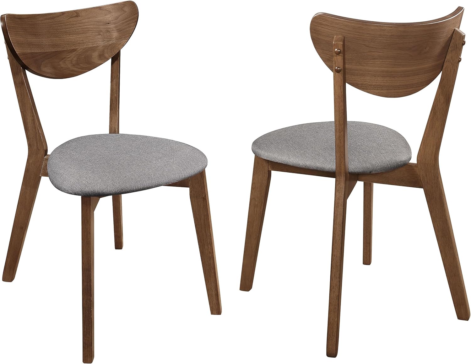 Coaster Home Furnishings – Alfredo – Sillas auxiliares de comedor modernas de mediados de siglo – Asientos acolchados tapizados con respaldo de