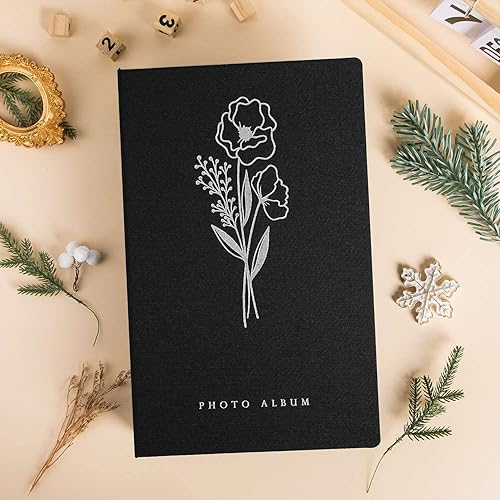 Miniatura 5 de Lanpn Álbum de fotos de 4 x 6 pulgadas, 300 bolsillos, álbumes de fotos de lino con capacidad para 300 imágenes horizontales, solo color negro