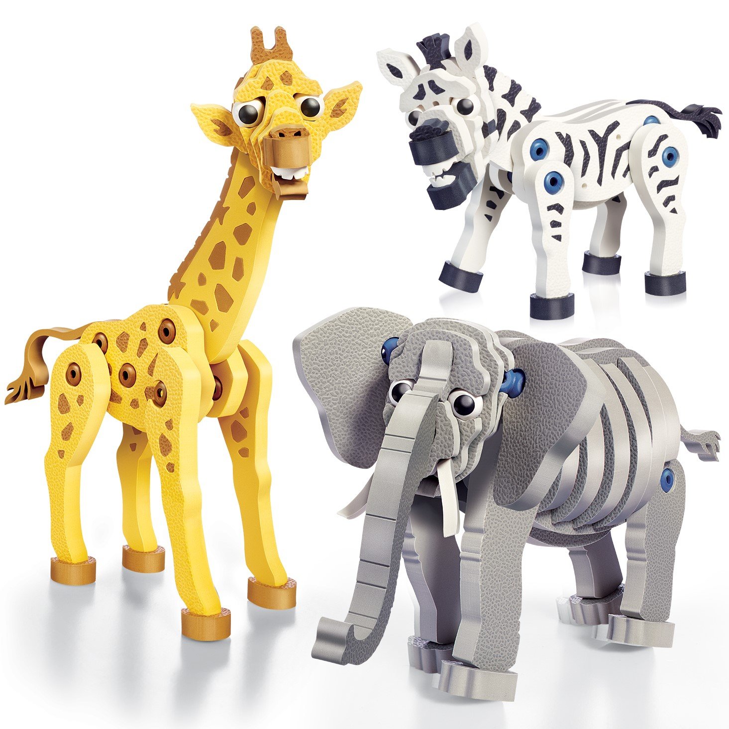 置物 GIRAFFE AND ZEBRA Large multicolored zebra XL Giraffe in fiber resin for