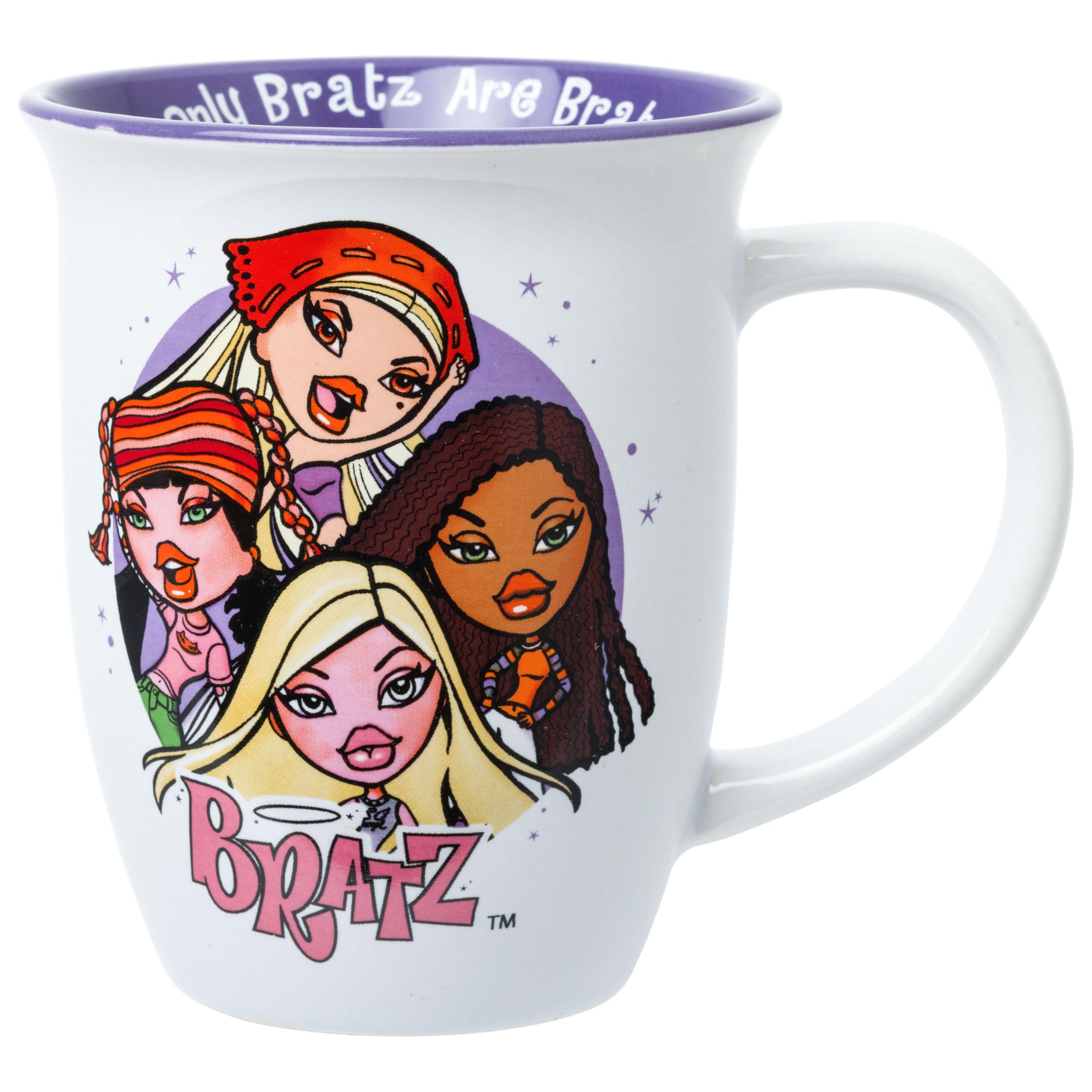 Silver Buffalo Bratz Circle Group 16oz Wide Rim Ceramic Mug