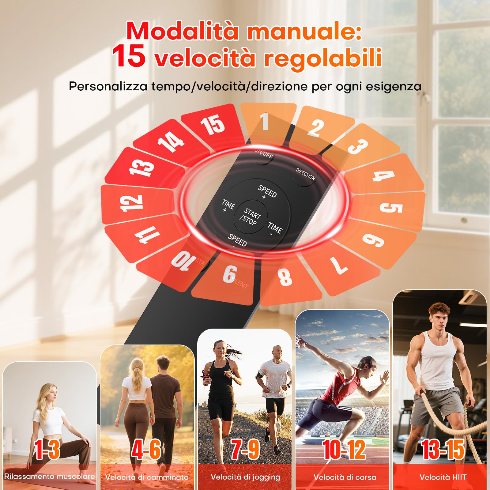 FOUSAE Ellittica Elettrico, 2 in 1 Pedaliera Elettrica con 15 velocità Regolabili e 3 modalità Automatiche, Cross Trainer da Seduti con Telecomando, Pedaliera per Anziani Silenzioso e Portatile