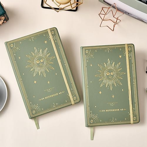 Miniatura 9 de Artfan Diariocuaderno de puntos, cuaderno de tapa dura con cuadrícula de puntos, papel grueso de alta calidad con bolsillo interior fino, piel