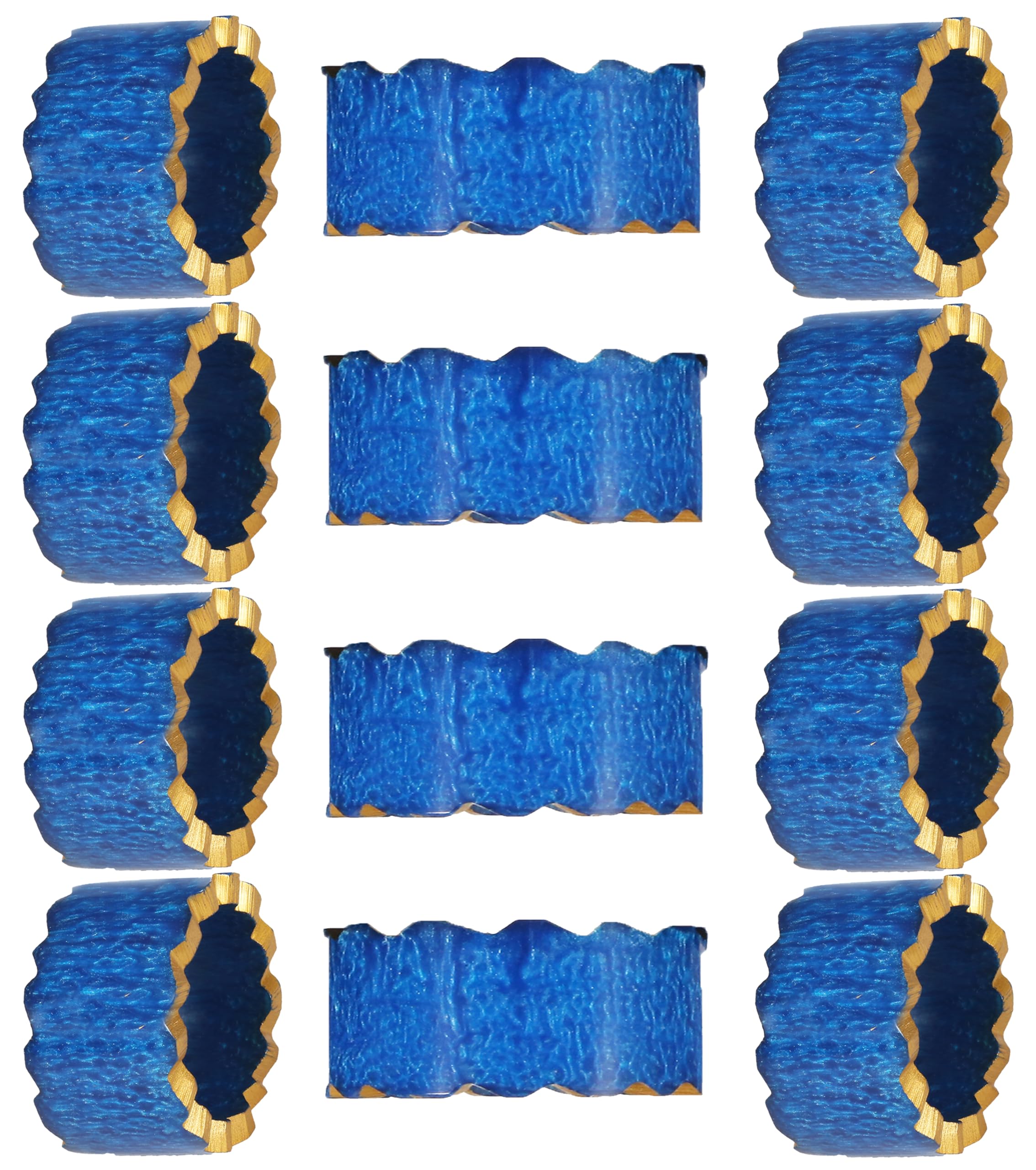 Napkin Rings Set of 12 - Epoxy Napkin Rings Napkin Ring Holder Table Decoration Handmade Napkin Ring Farmhouse Napkin Ring Napkin Rings Bulk for Dinning Table - Midnight Gold