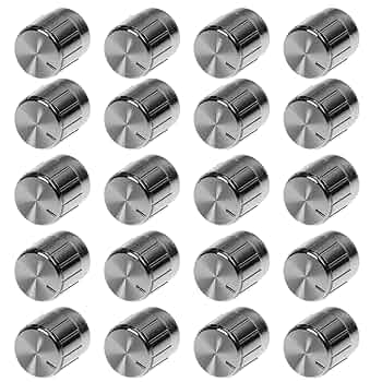 VARIAL KNOB 単体　silver Silver Tone CNC Solid Aluminum Hifi Speaker Radio Volume