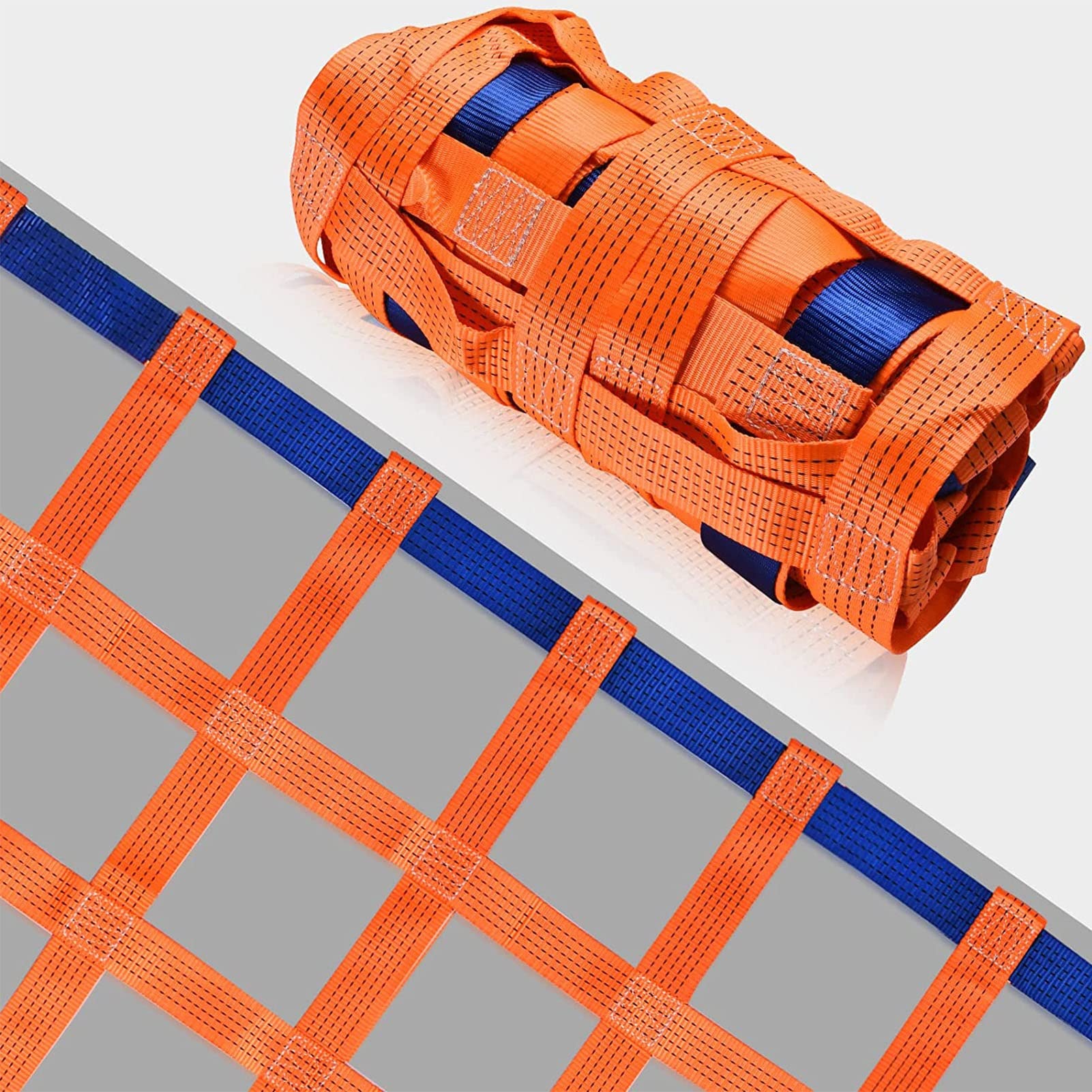 Rete di Sollevamento in Nylon Resistente, Imbracatura di Sollevamento 3x3 m con Maglia Quadrata, sicura per carichi da 0,3 a 3,5 tonnellate, sollevatrice di Oggetti Pesanti Durevole e affida