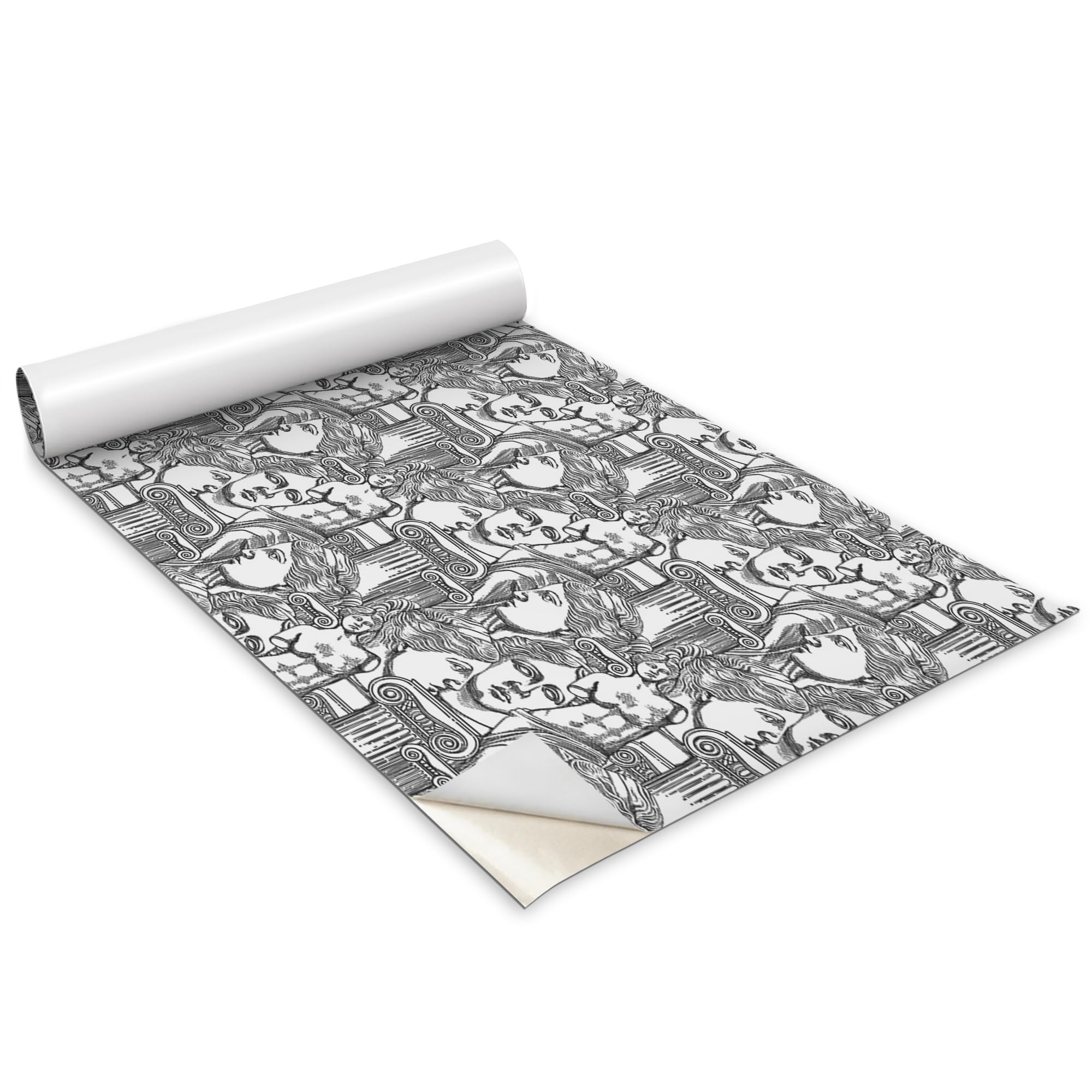 Papel pintado mate autoadhesivo Wallfluent soluciona muebles dañados vinilo motivo antiguo