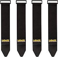 Vista 10 de LuBanSir Correas de cincha, 2 x 12 pulgadas (paquete de 8) correas elásticas de almacenamiento de gancho y bucle para cable de extensión, cable