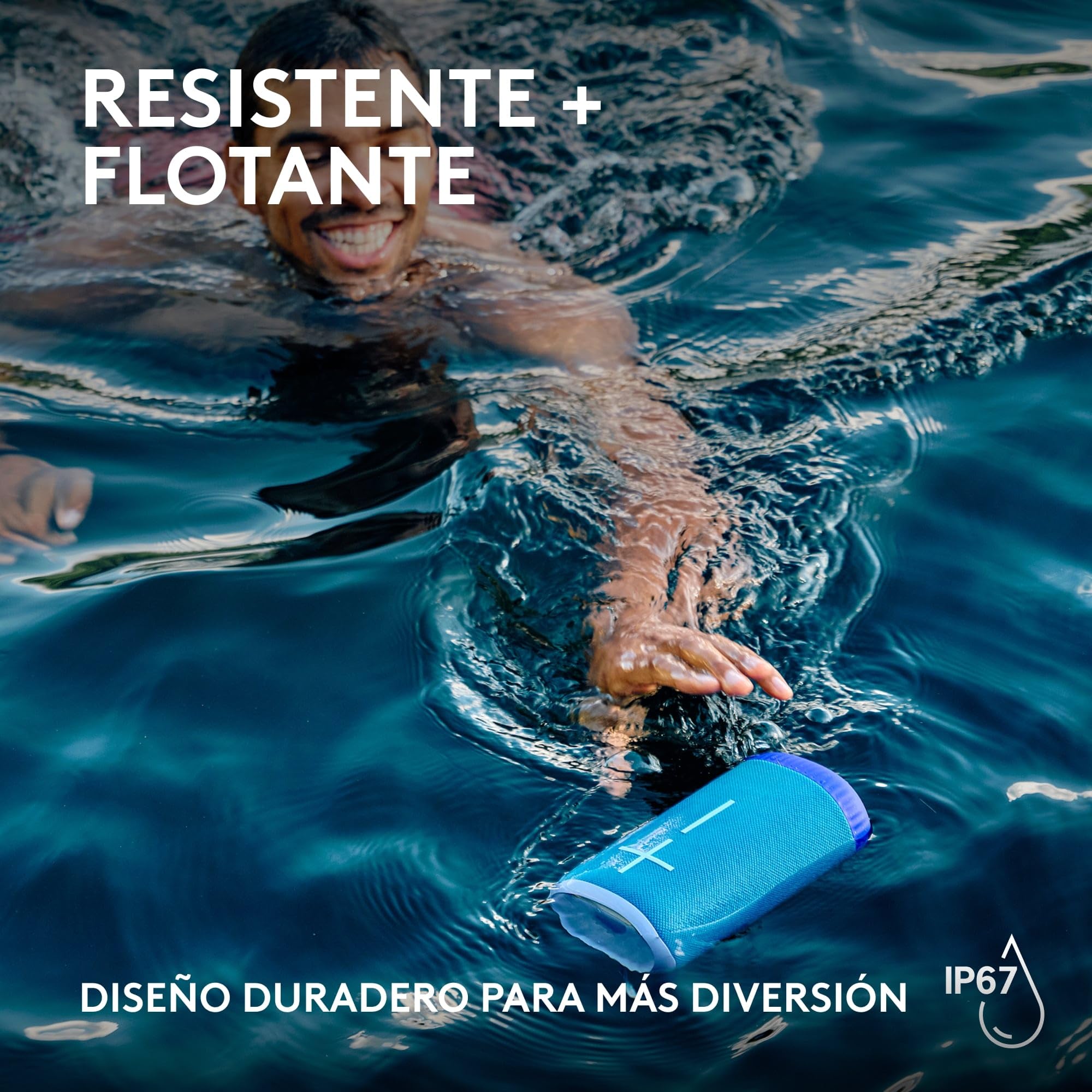 Ultimate Ears EVERBOOM, Altavoz Bluetooth portátil inalámbrico, Graves potentes, Sonido inmersivo de 360 Grados, Impermeable IP67, Flota, 20 Horas de batería, Radio de acción 55m - Negro