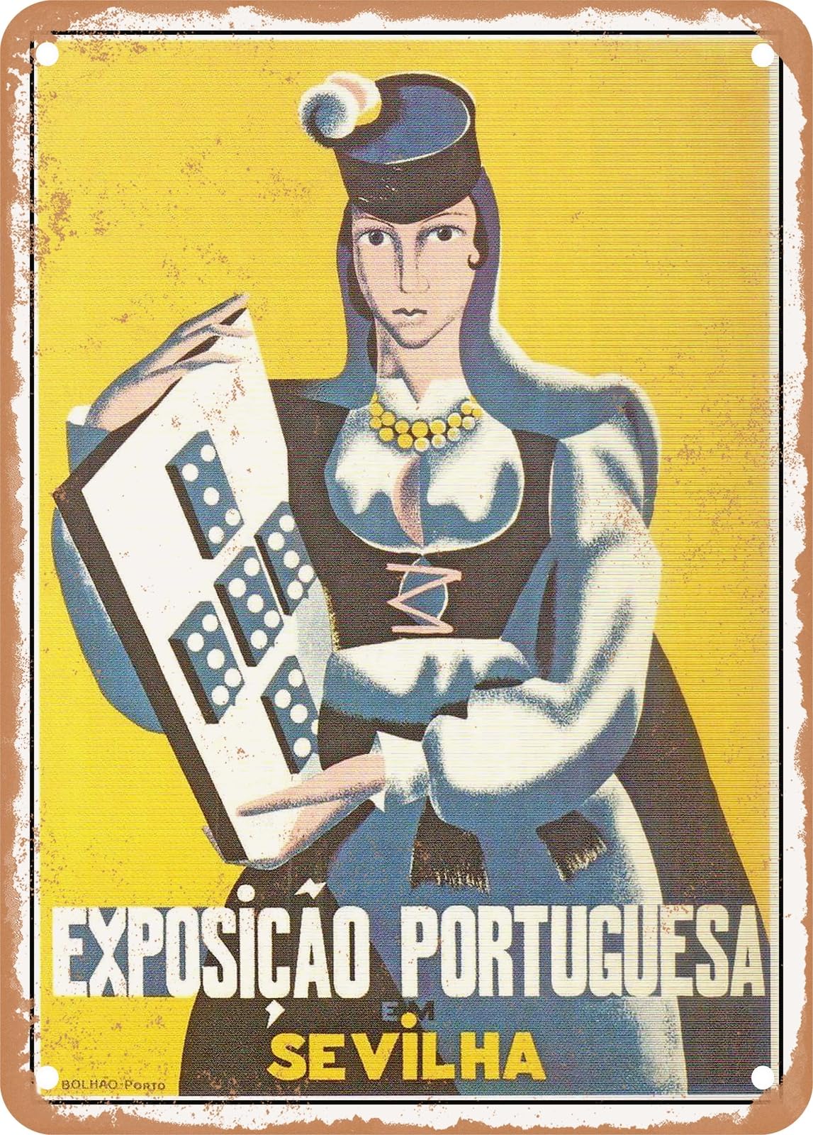 METAL SIGN - 1929 Portuguese Exhibition in Seville Vintage Ad home decor