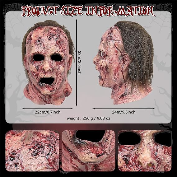 Scary Mask Horror Bloody Zombie Killer Full Head Mask