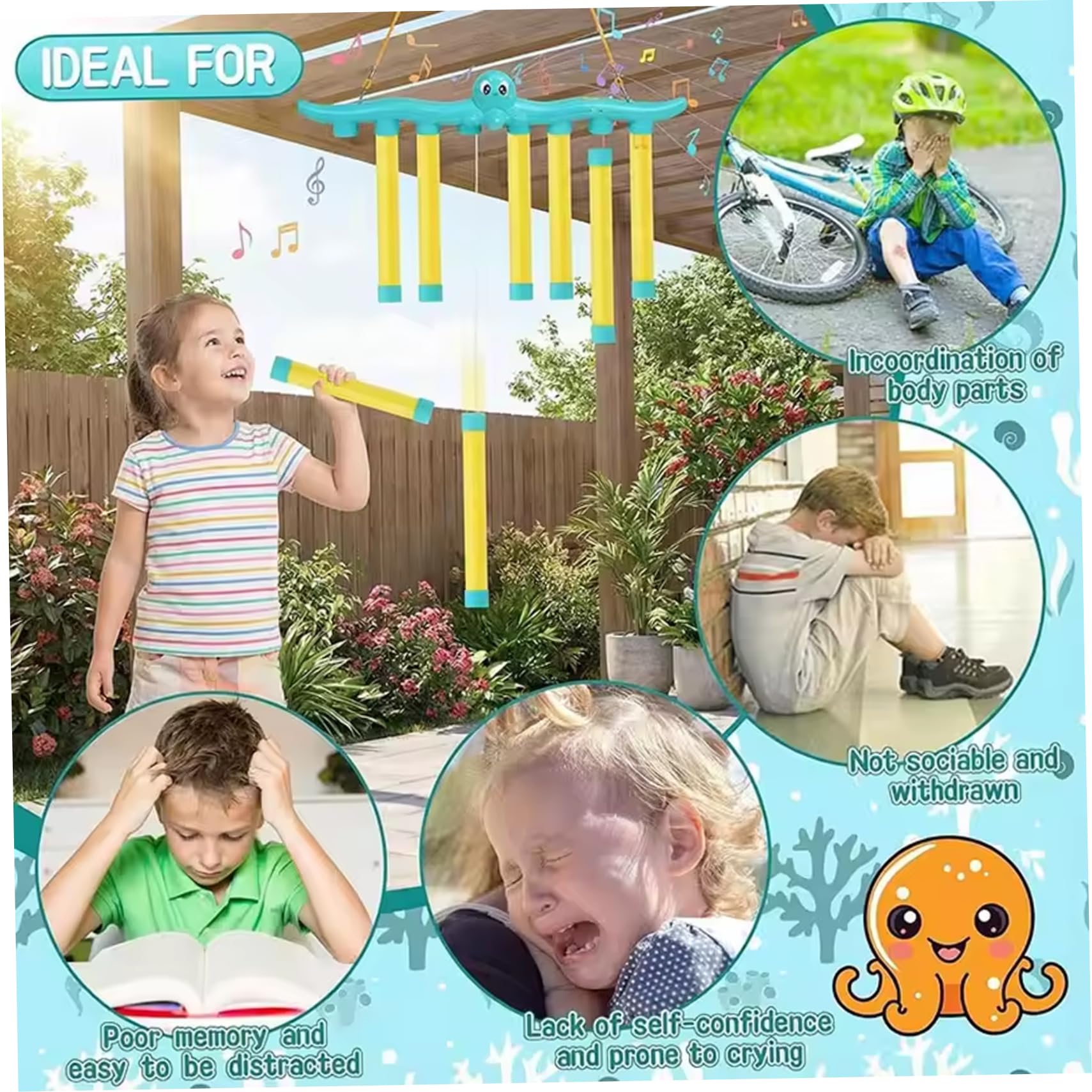 Gcroet Juego Reflex Challenge: Juego de Palos de Captura Recargables por USB con Luces, Juguete de coordinación Ojo-Mano de Velocidad Ajustable para niños, Actividad de Enfoque Familiar, Azul...