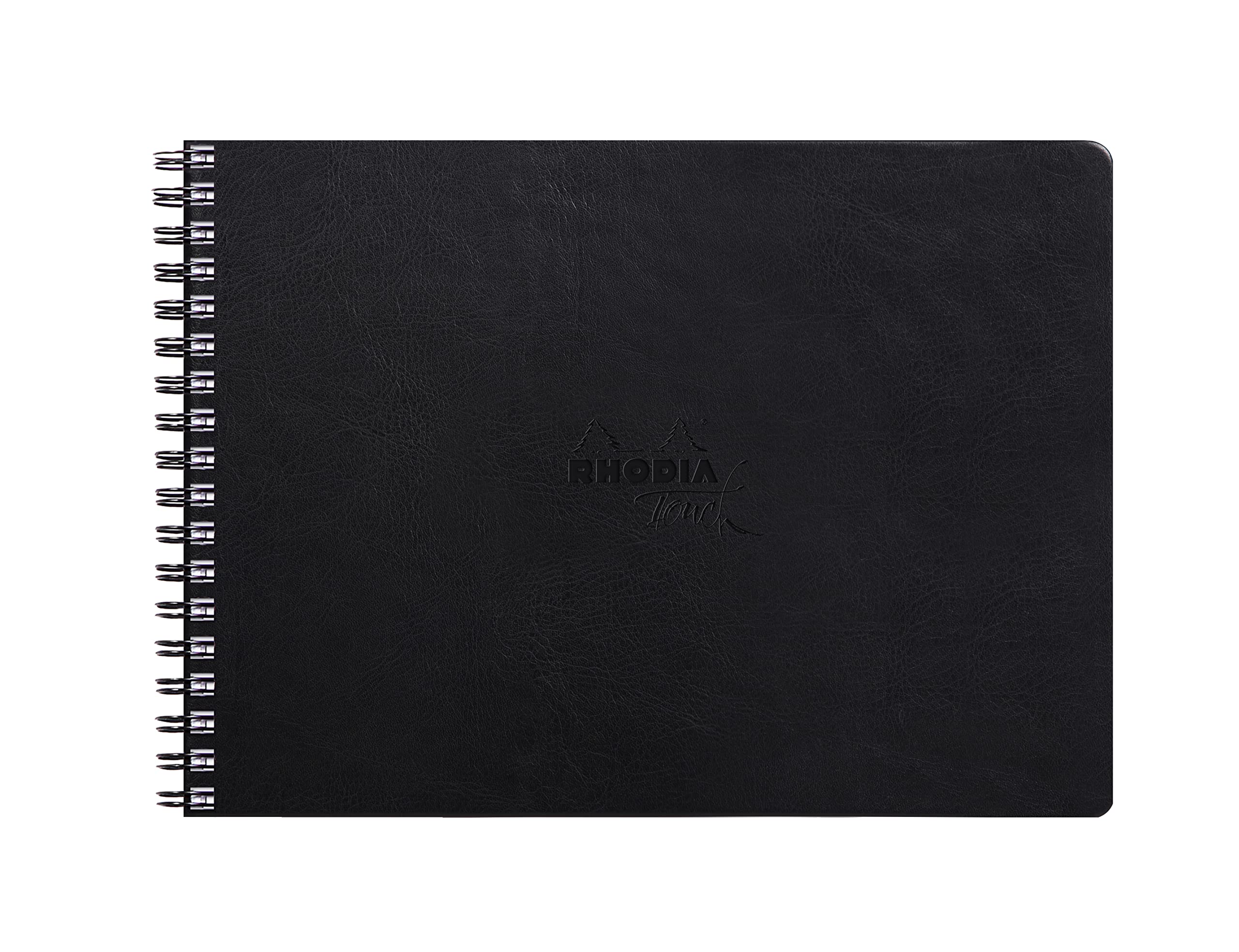 RHODIA TOUCH 116180C - Carnet rigide Mixed Media Book - A4 paysage - papier multi-techniques Clairefontaine Paint'On extra-blanc 250 g/m² - 40 pages non microperforées - Reliure intégrale