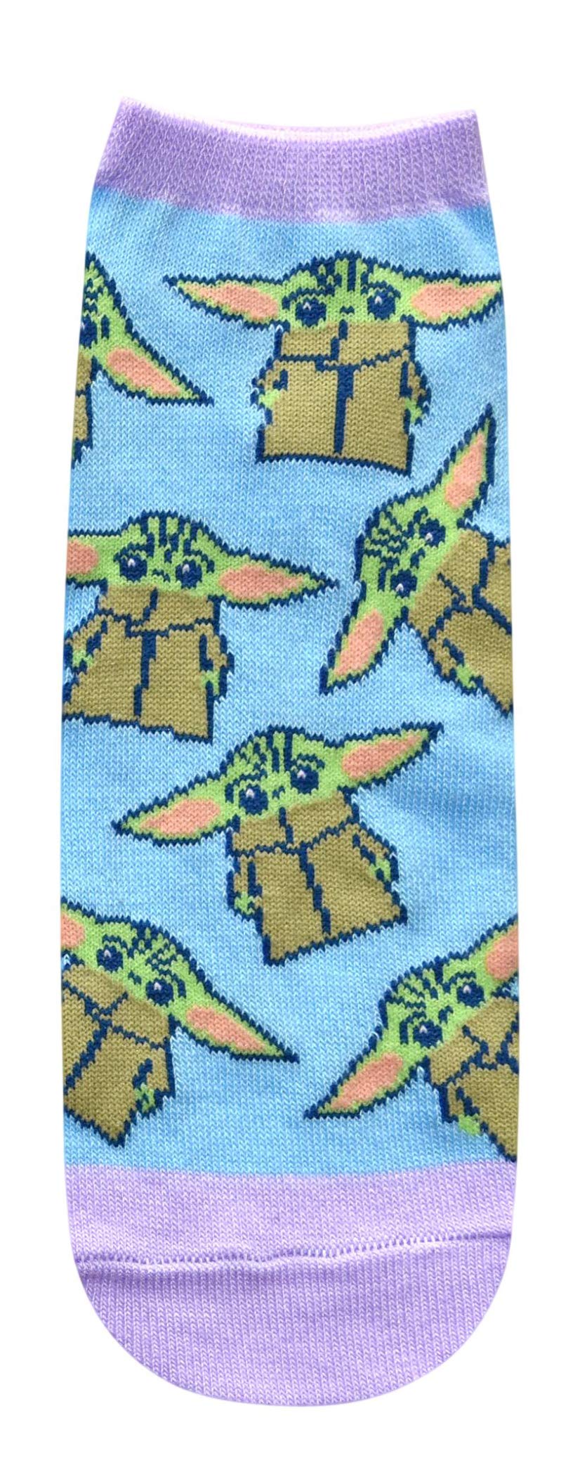 STAR WARS Baby Yoda Chibi Art Here For The Soup Juniors/Womens 5 Pack Ankle Socks
