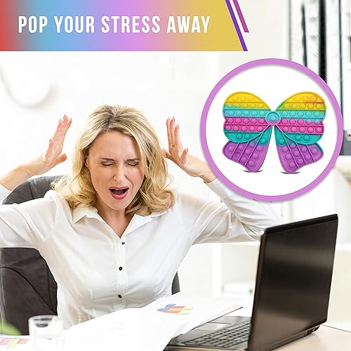 Miniatura 7 de Juguete sensorial jumbo para aliviar el estrés para niños y adultos, juguete sensorial relajante de silicona para TDAH y niños autistas (lazo)
