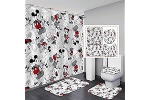 Enchanting Mickey Shower Curtain Set: A Symphony of Magic for Your Bathroom