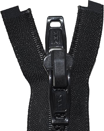 30 Vislon Zipper - YKK #10 Molded Extra-Heavy Separating - Plastic Pull - 580 Black (1 Zipper/Pack)