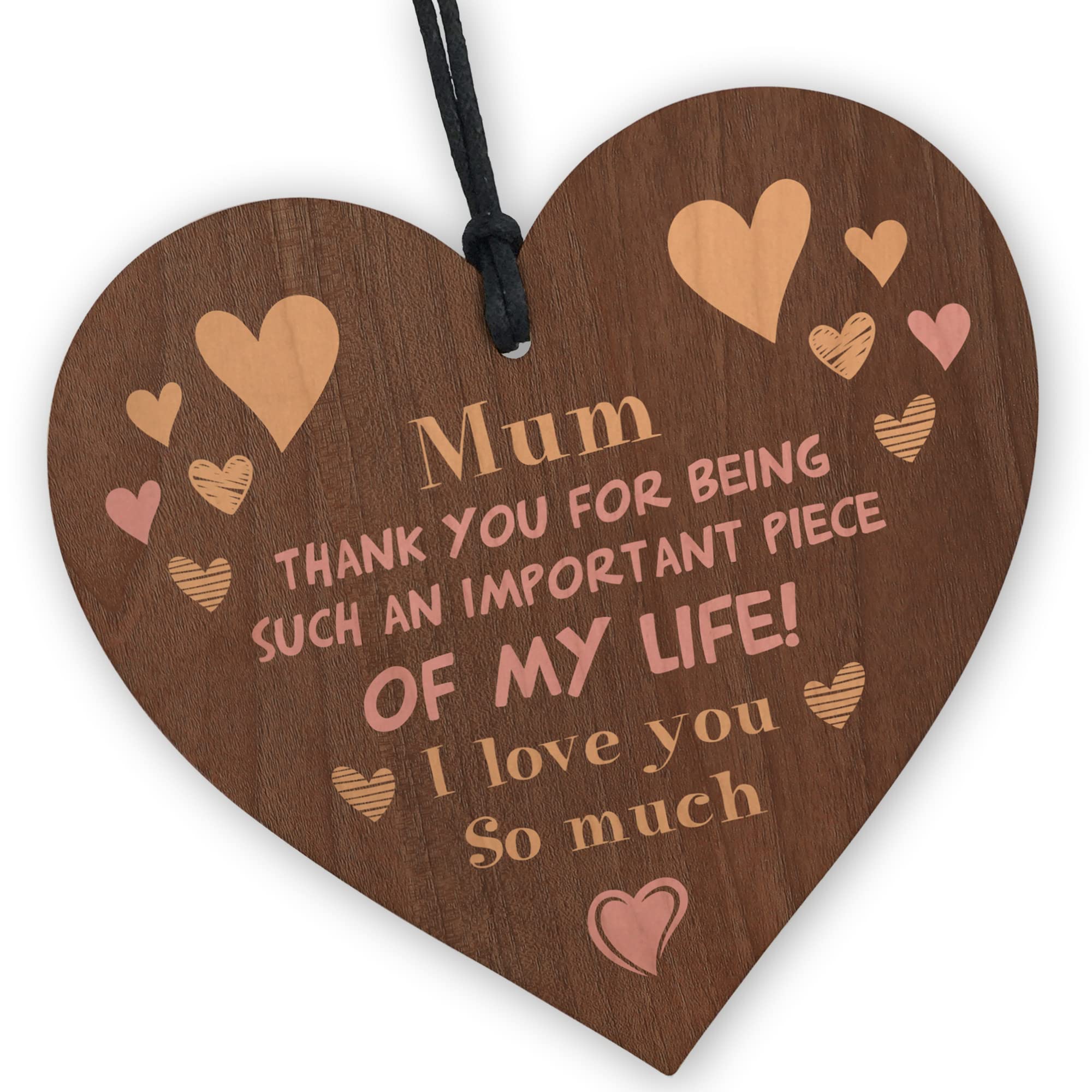 Red Ocean Thank You for Being A Important Piece A Meaningful Mothers Day Gift to Show Your Appreciation To Your Mum Gift From Daughter Son