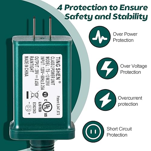 Miniatura 4 de Enhon Fuente de alimentación LED de 29 V y 13 W, TS-13WL29V con certificación UL, transformador LED clase 2, adaptador de enchufe de transformador