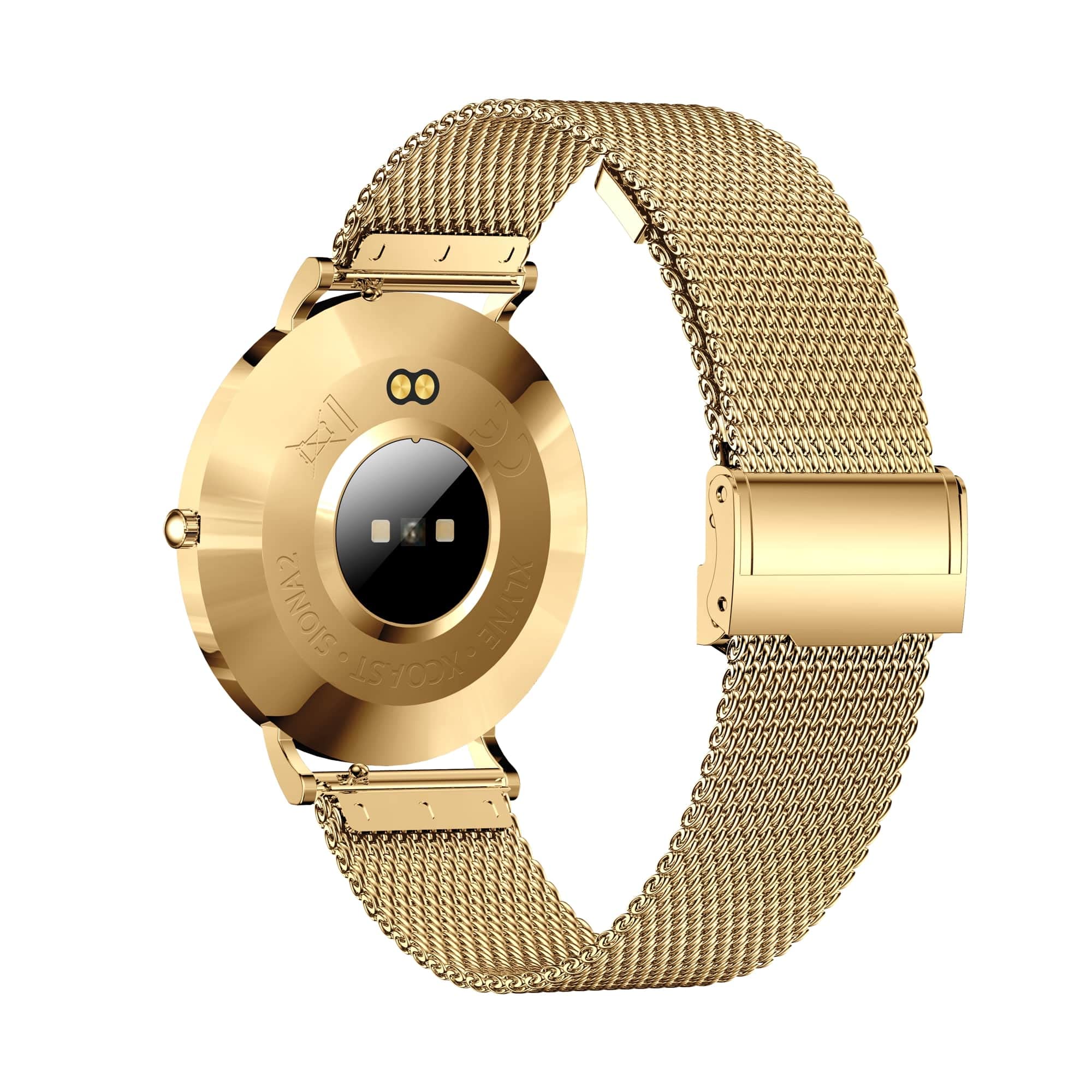 XCOAST Damen Smartwatch SIONA 2 Classic Gold 6.9mm flach AMOLED Display Fitness Tracker wasserfest