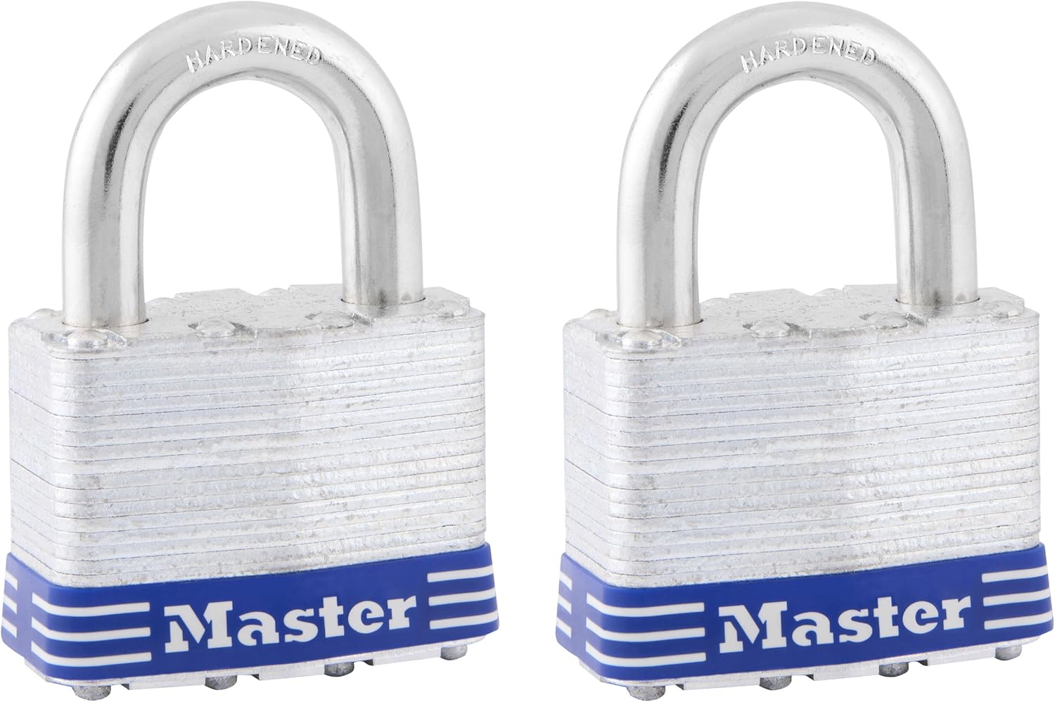 Master Lock 5TPF Keyed-Alike Wide Laminated Pin Tumbler Padlocks, 2-inch, 2-Pack