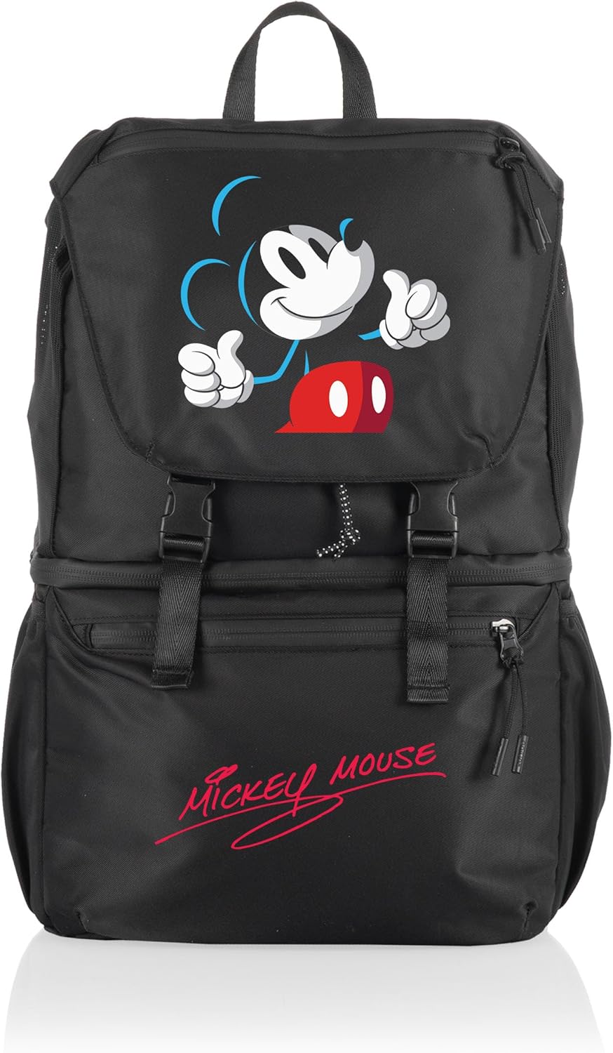 PICNIC TIME Disney Mickey Mouse Tarana Backpack Cooler, Soft Cooler Backpack with Insulated Compartment, Adjustable Shoulder Straps and Mesh Storage for Hiking Beach and Travel, (Carbon Black)