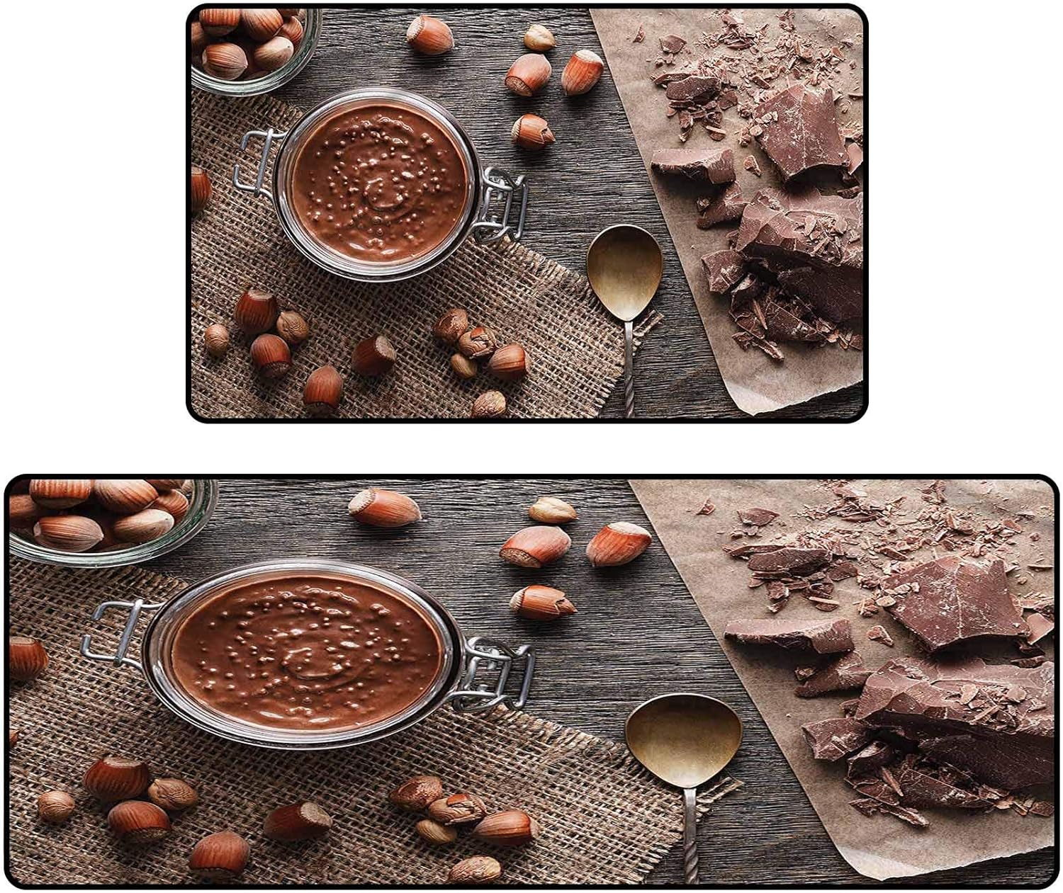 Brown Bathroom Mats Yummy Chocolate Cream Nuts Door Mat