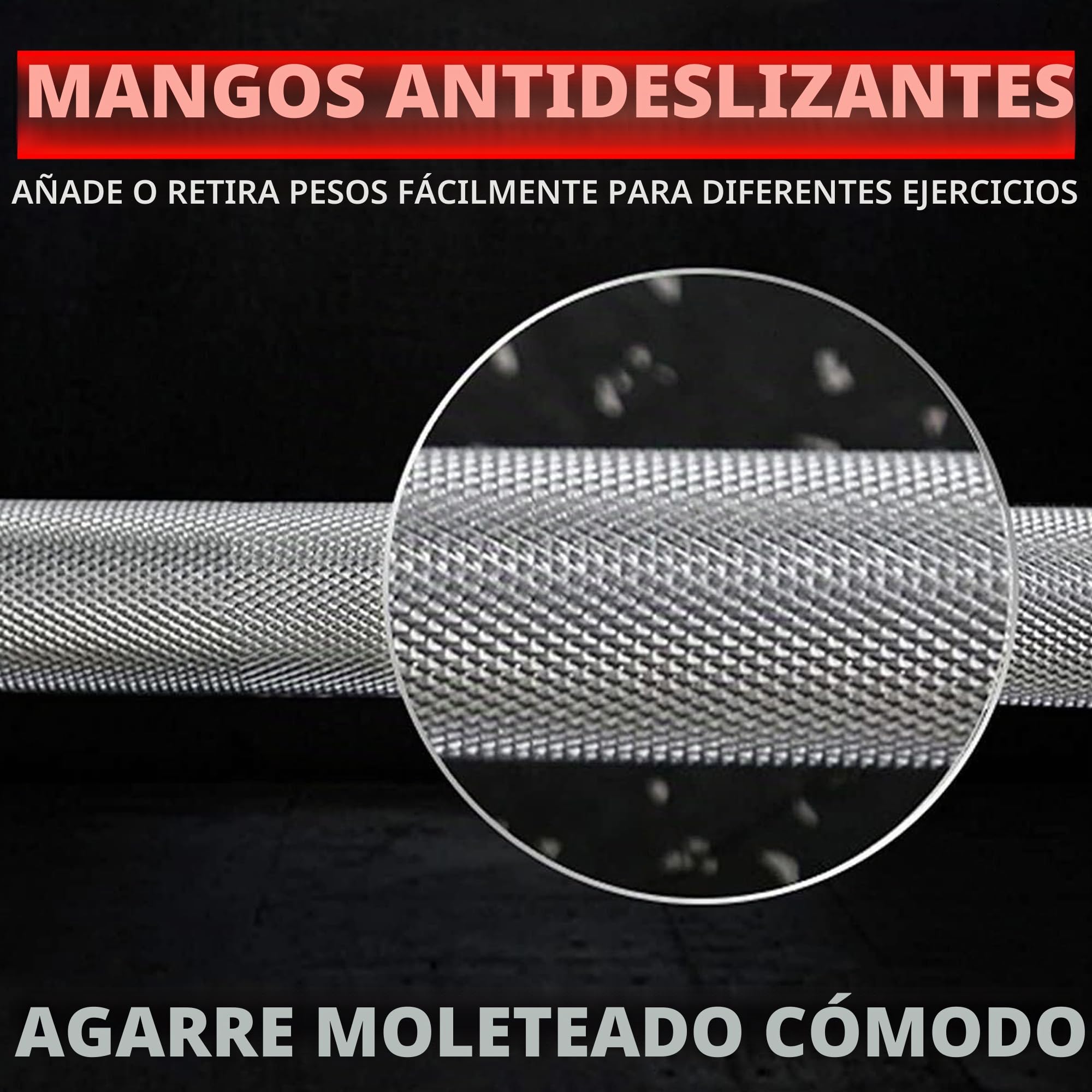 Barras olímpicas MAXSTRENGTH bobalicona 5 cm con pesas Barbell gimnasio en casa danzoterapia de entrenamiento - Chrome par, 5,08 cm, 1 A 5 paquete recogemangueras