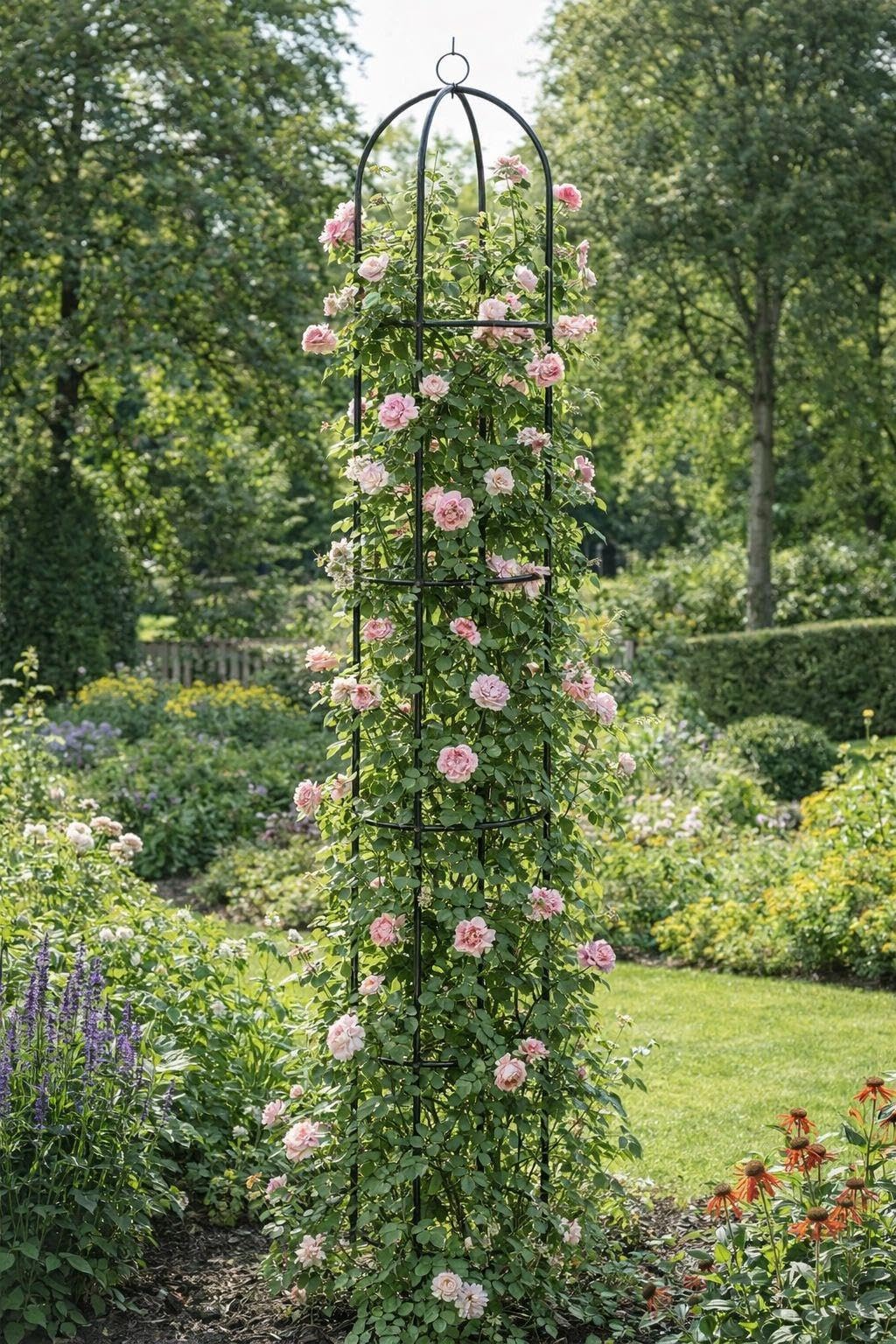 Estexo Rankhilfe Ranksäule Rankgitter 190 cm – Dekorative Rankhilfe für Kletterpflanzen