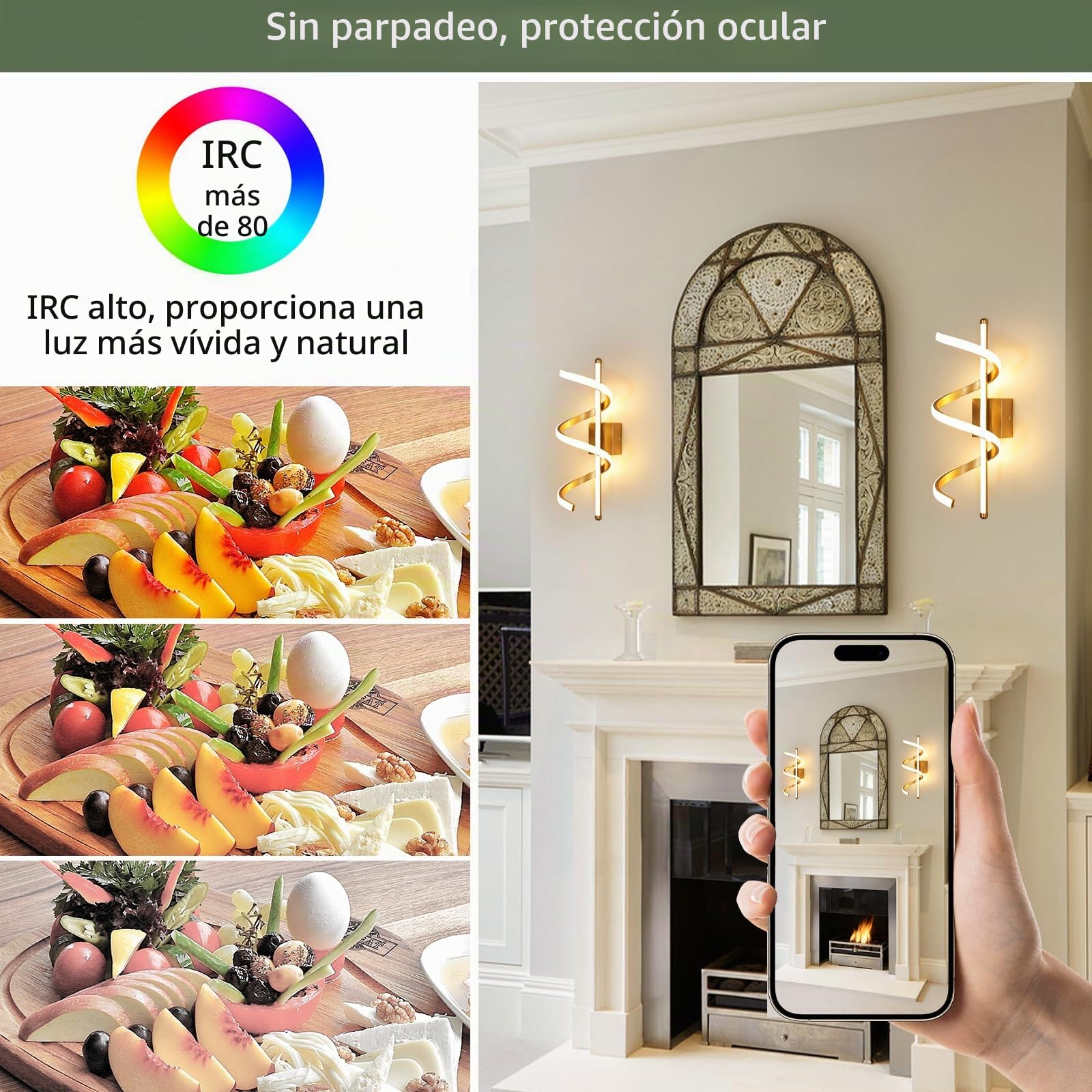 Comely Lámpara de Pared LED Interior, Aplique de Pared Moderna 26W 2925LM
