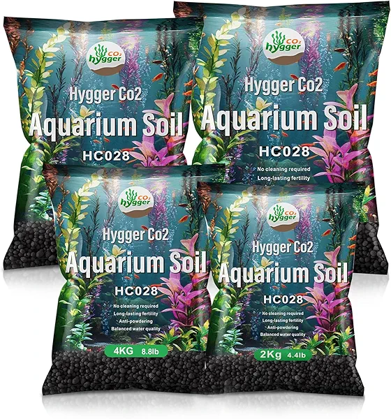Hygger CO2 Upgraded Aquarium Soil Water Grass Mud, Ideal for Fish Tank Aquascaping Aquarium Substrate Soil for Plants and Shrimps, No Need to Wash (8.8 Pounds)