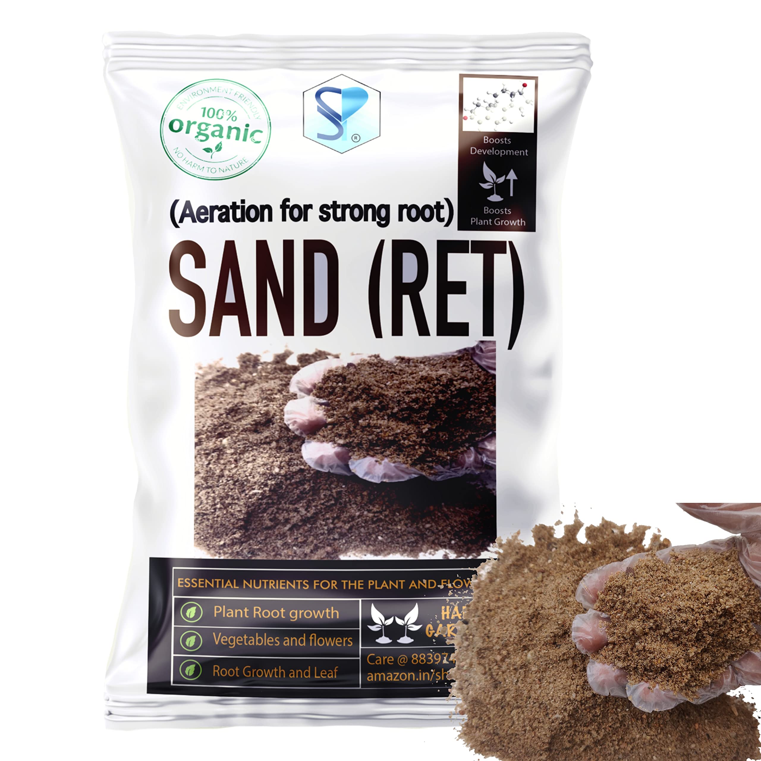 Shiviproducts Sand (Ret) for Home Gardening | Potting Mix | Aeration and Drainage for Plant Roots (9.5 Kg) (B0992YJ9XG) Amazon Price History, Amazon Price Tracker