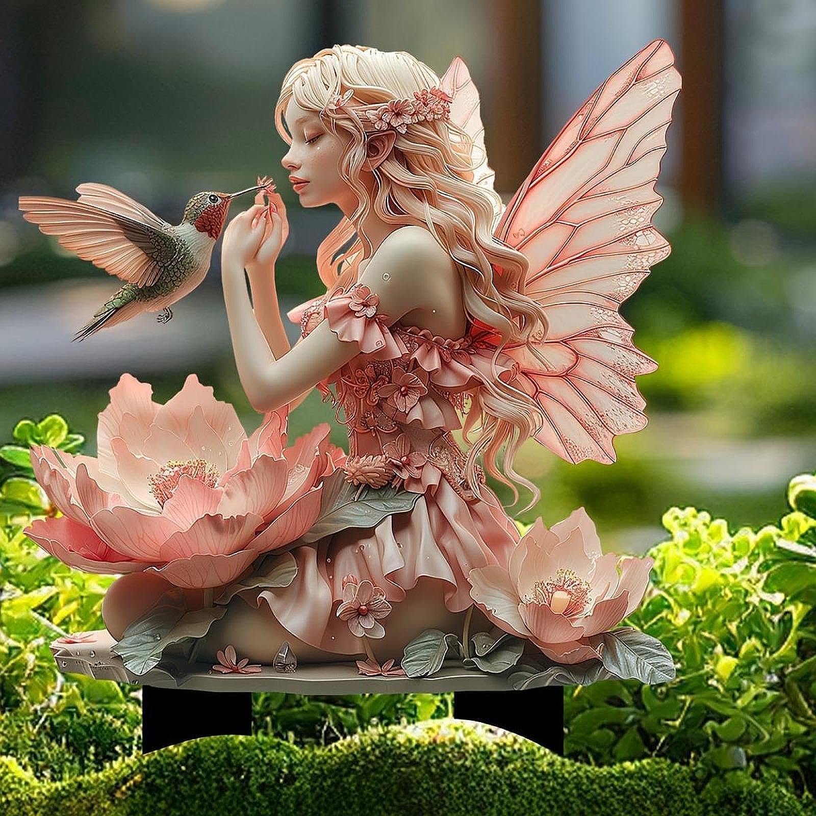 Fairy Garden Stake 2D Waterproof Art Acrylic Yard Sign for Outdoor Path Home-image-48