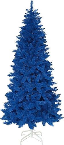 Miniatura 27 de MUPATER Árbol de Navidad artificial preiluminado de 5 pies, con nieve flocada y soporte de metal, luces blancas cálidas, decoración navideña