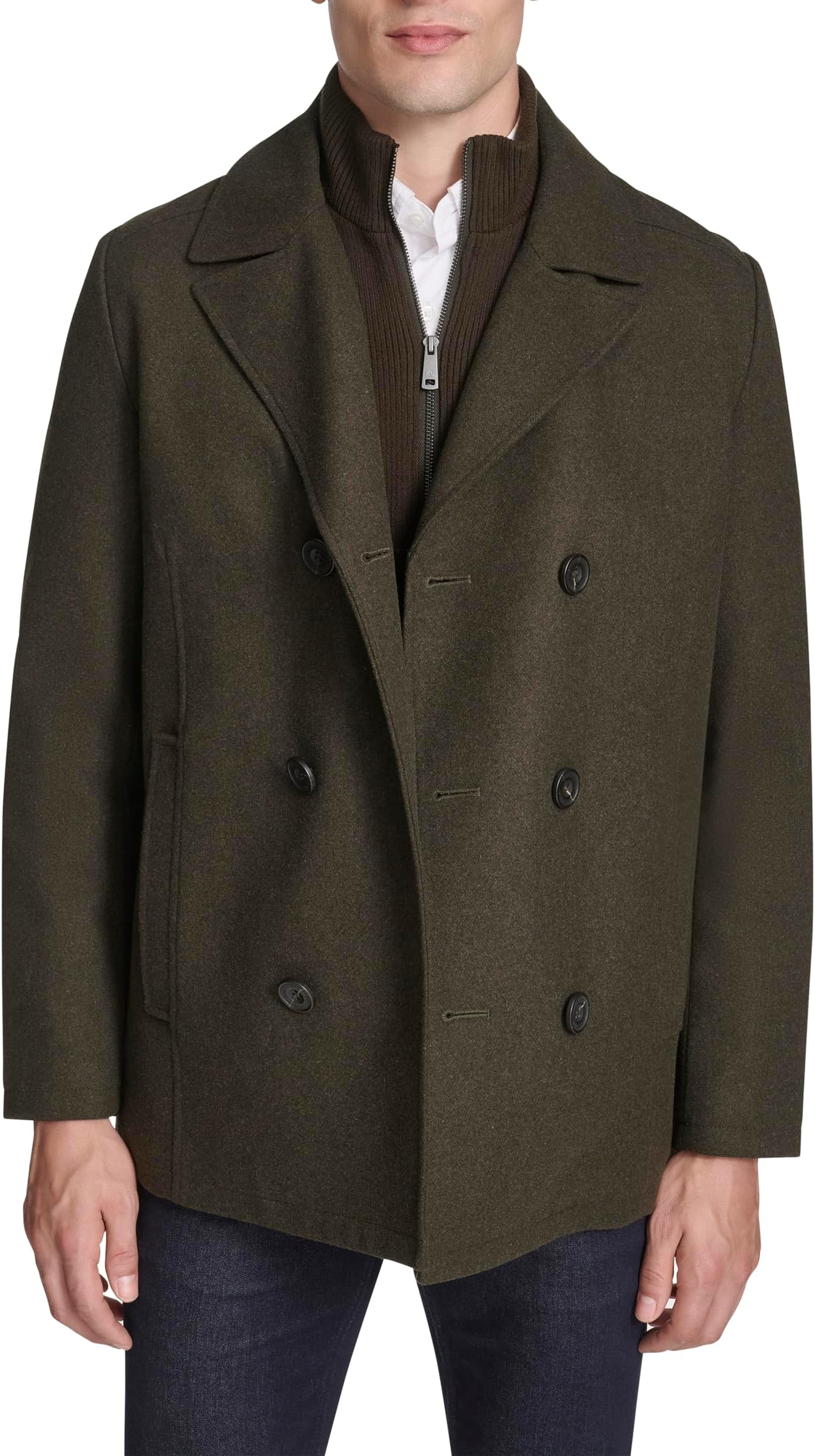Kenneth Cole Men's Men's Wool Top Coat Wool Coat