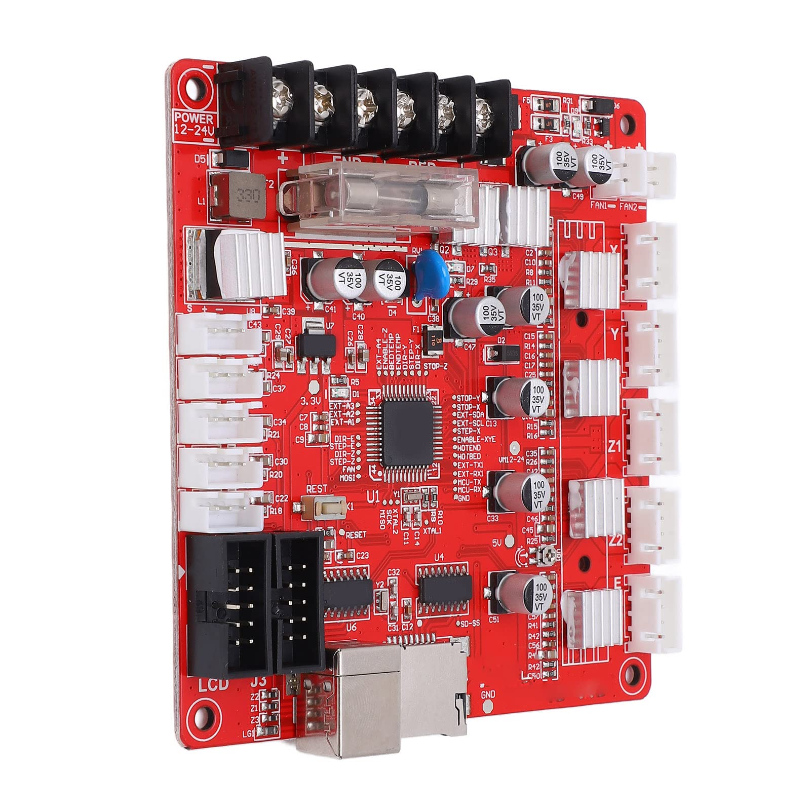 Módulo de placa base de impresora 3D, interfaz USB de motor A4988, 12 V, 24 V, para Anet A6, placa de control de alta eficiencia para entusiastas de la impresora 3D
