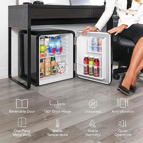 Miniatura 3 de Cooluli Mini refrigerador Curve de 1.7 pies cúbicos, refrigerador pequeño para dormitorio, oficina, dormitorio universitario, control inteligente de