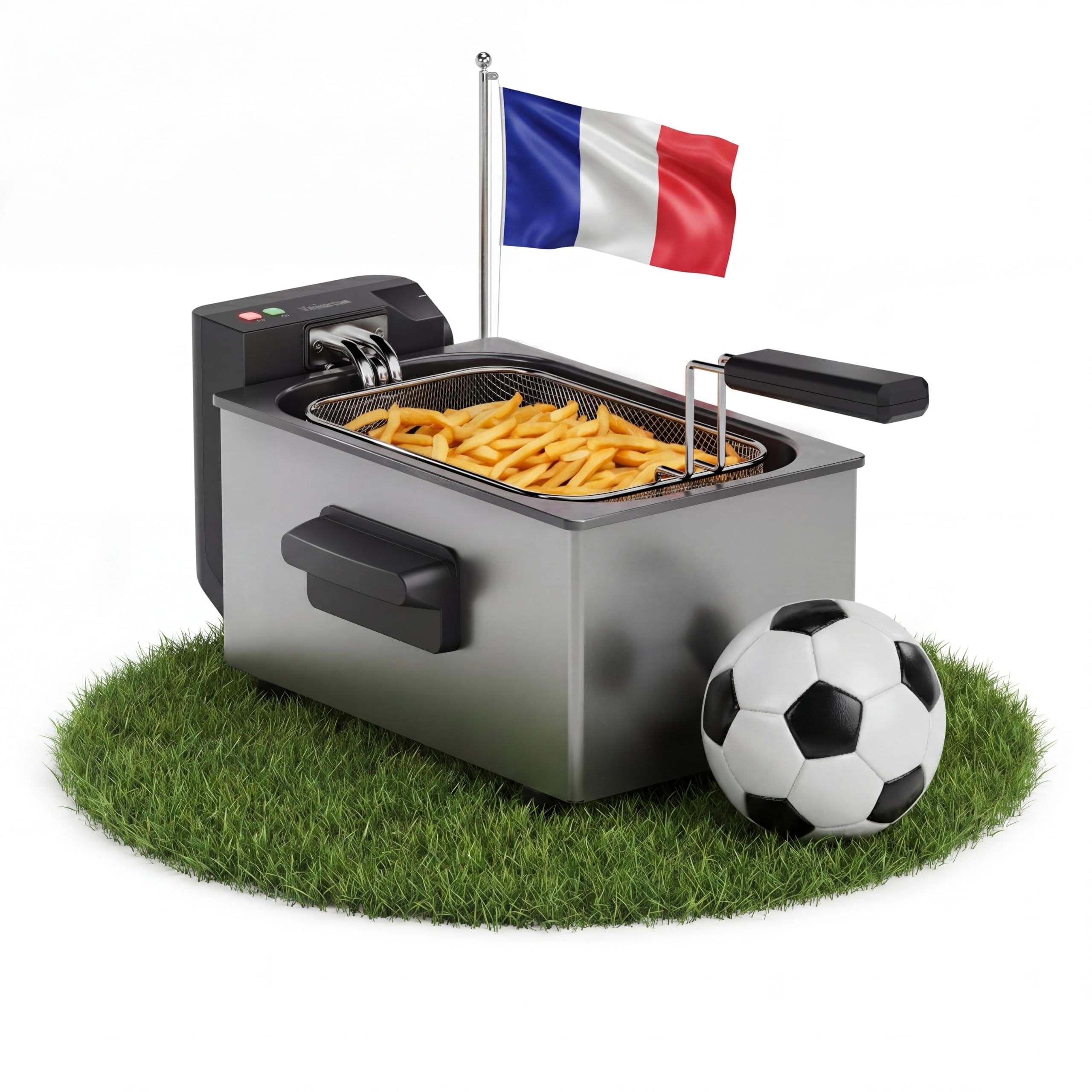 Tristar Friteuse Acier Inoxydable 3L Température Réglable 190°C Zone Froide Pièces Lavables Lave-Vaisselle Noir