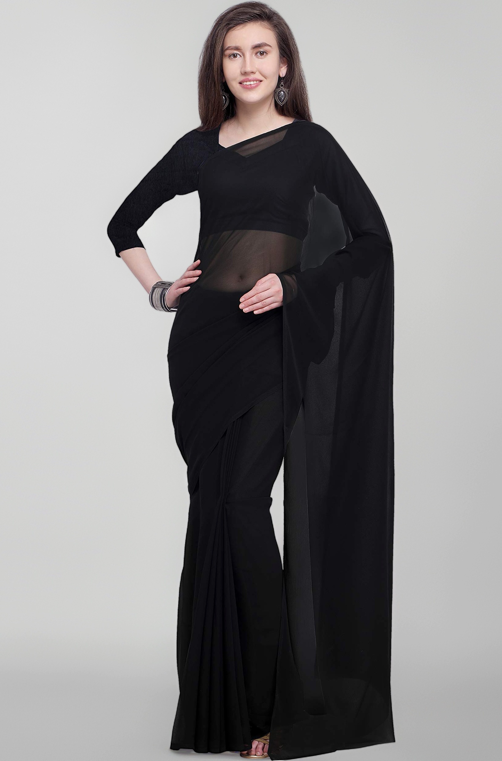 Georgette with Blouse Piece Saree