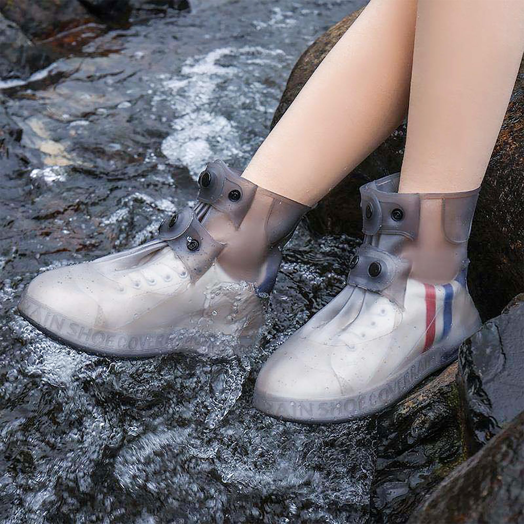 JEVRKAPZ Waterproof rain Shoe Covers Not-Slip Durable Rain Shoe Covers Reusable Silicone Shoe Protectors Sand Control Foldable Rain Snow Boots Overshoes for Man and Women (Gray, XL) (B0CBPF5ZNW) Amazon Price History, Amazon Price Tracker