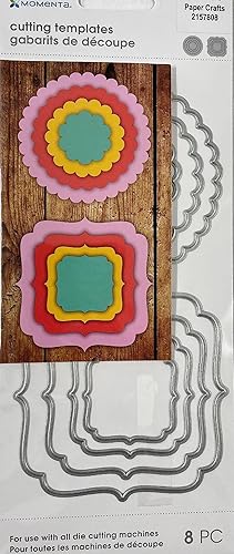 Momenta Fancy Scallop Circle and Ornate Frame Nesting Dies - 8 piezas